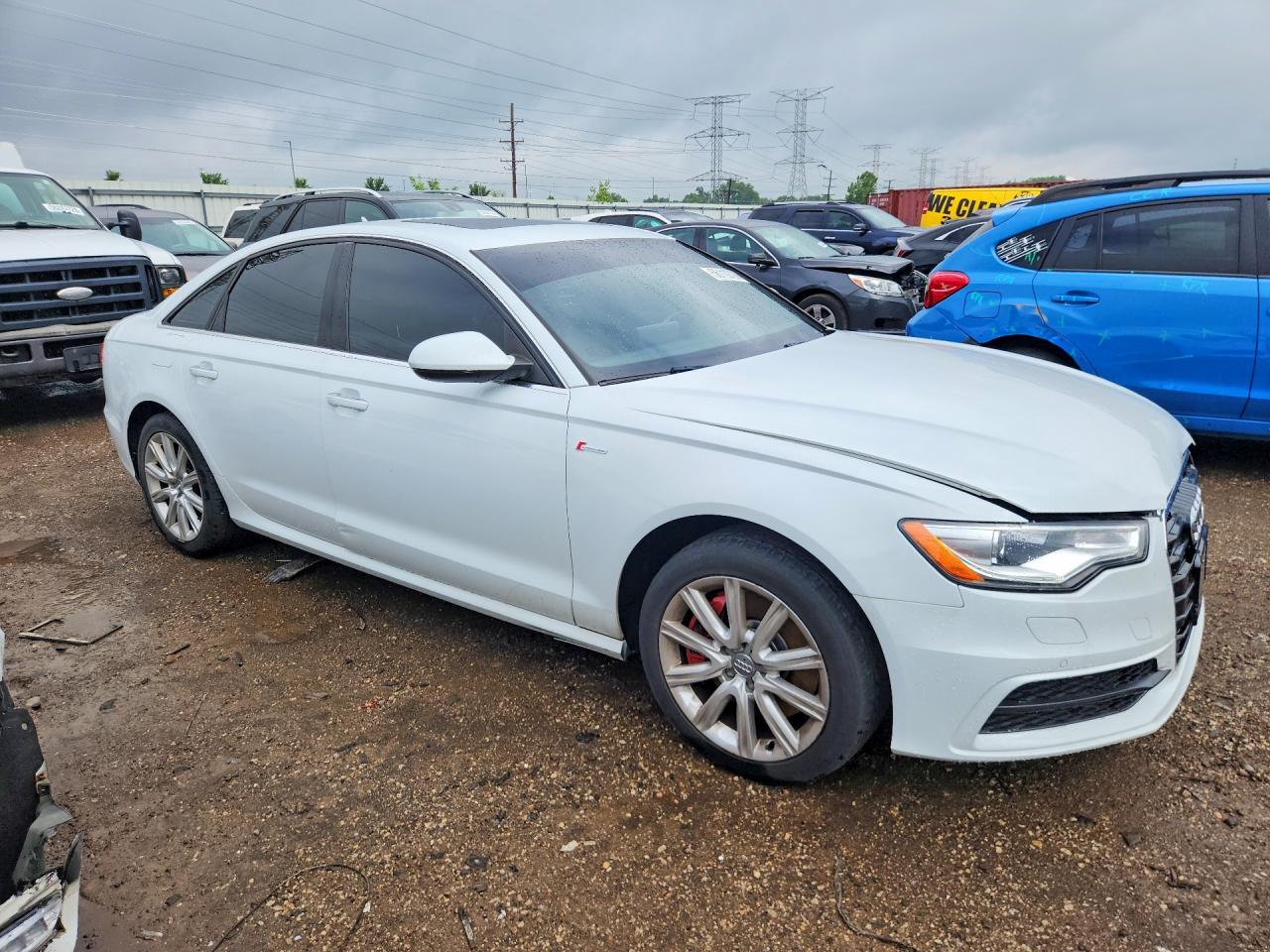 2012 Audi A6 Prestige White vin: WAUHGAFC0CN034305