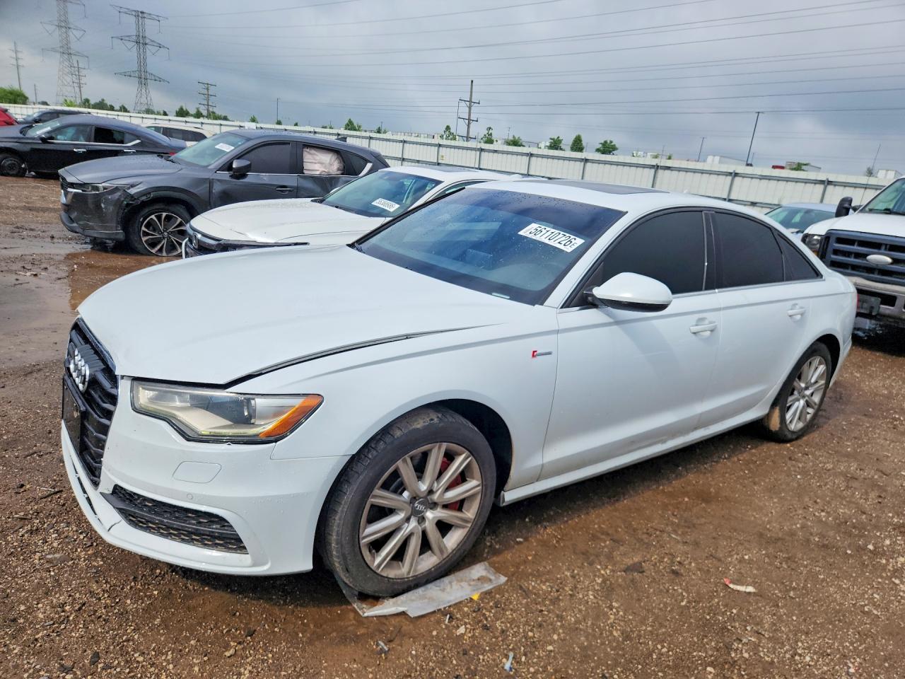 2012 Audi A6 Prestige White vin: WAUHGAFC0CN034305