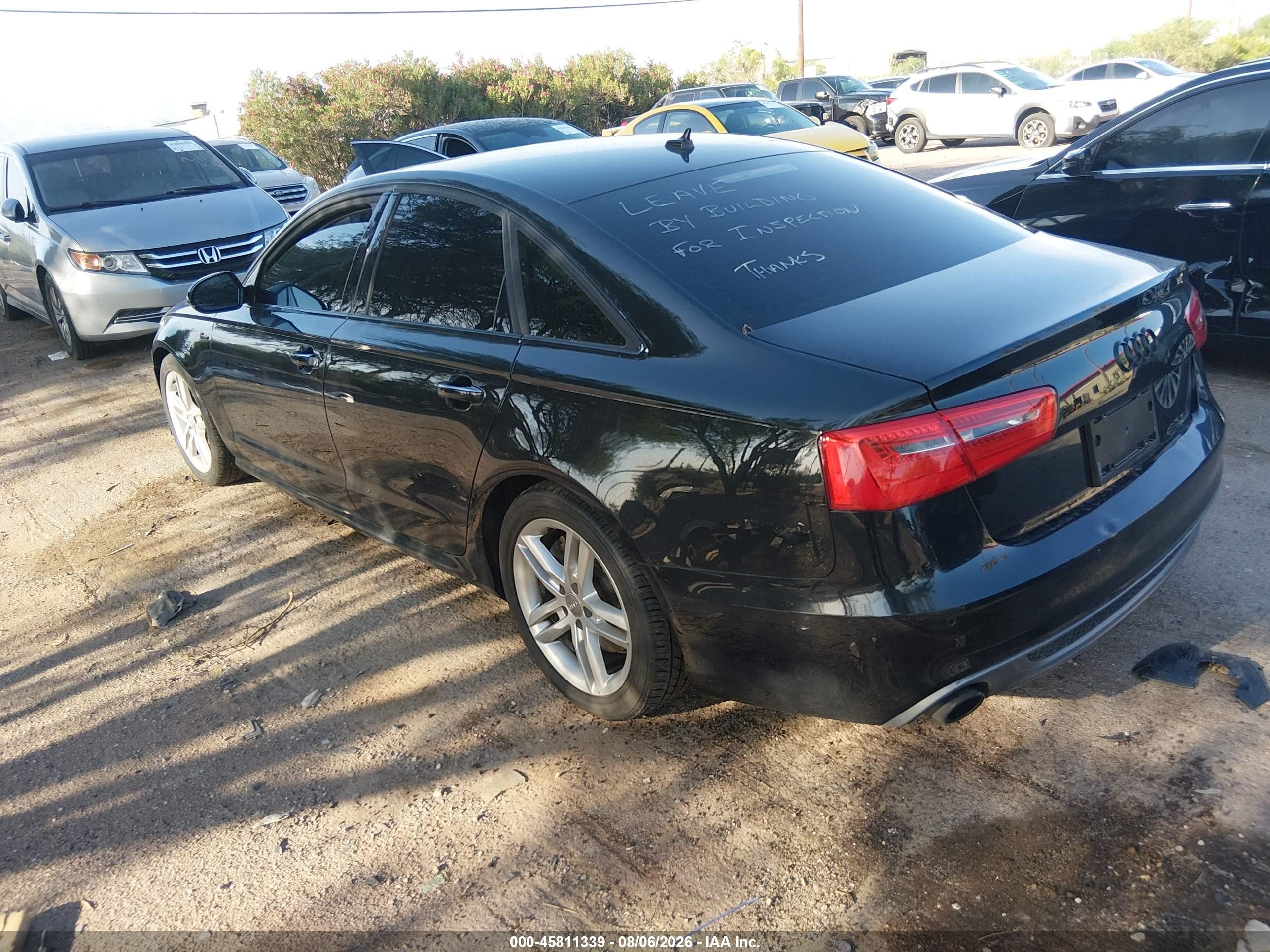 2012 Audi A6 3.0t Prestige Black vin: WAUHGAFC0CN161958