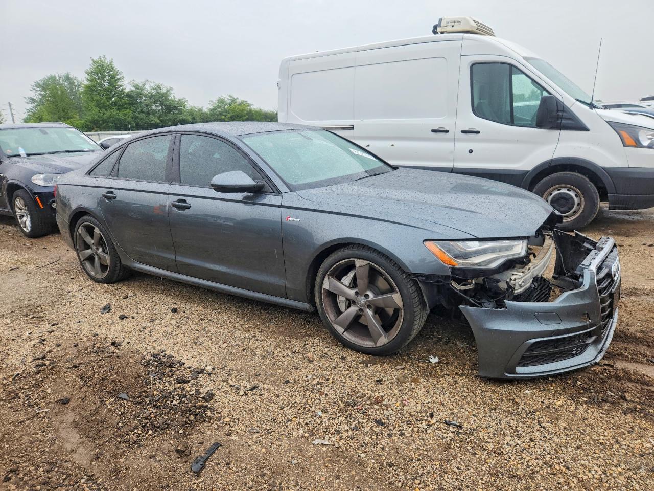 2014 Audi A6 Gray vin: WAUHGAFC0EN000223