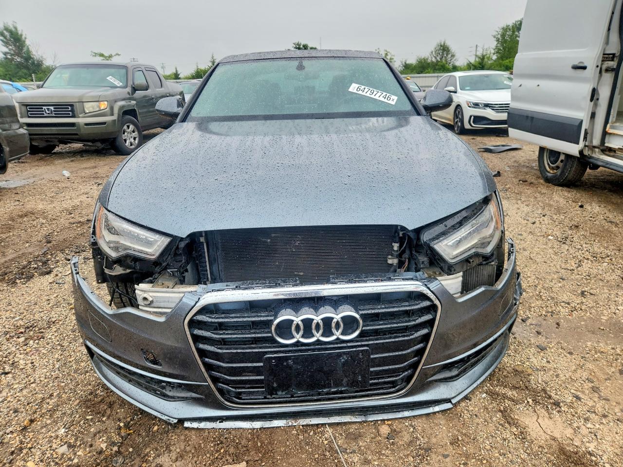 2014 Audi A6 Gray vin: WAUHGAFC0EN000223
