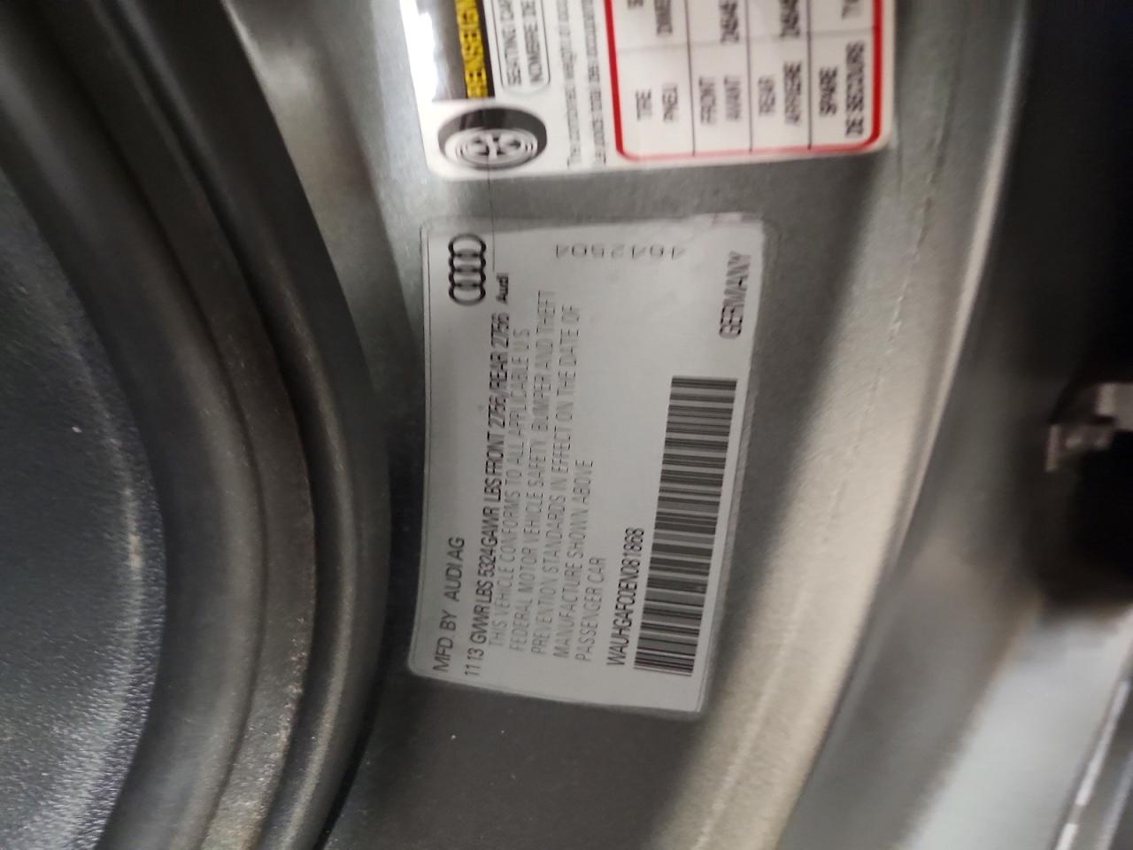 2014 Audi A6 Prestige Gray vin: WAUHGAFC0EN081868