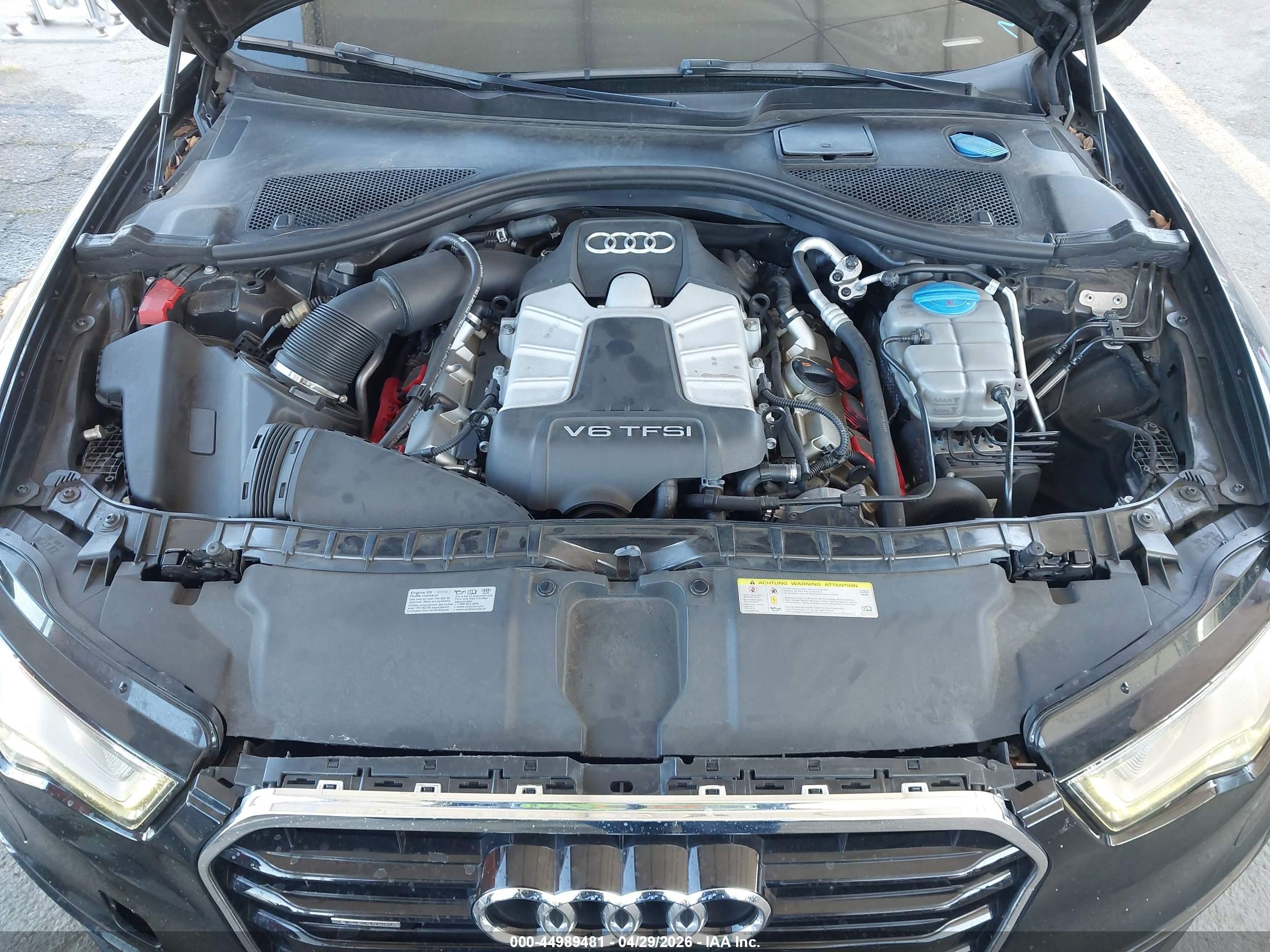 2012 Audi A6 3.0 Premium Black vin: WAUHGAFC1CN124966