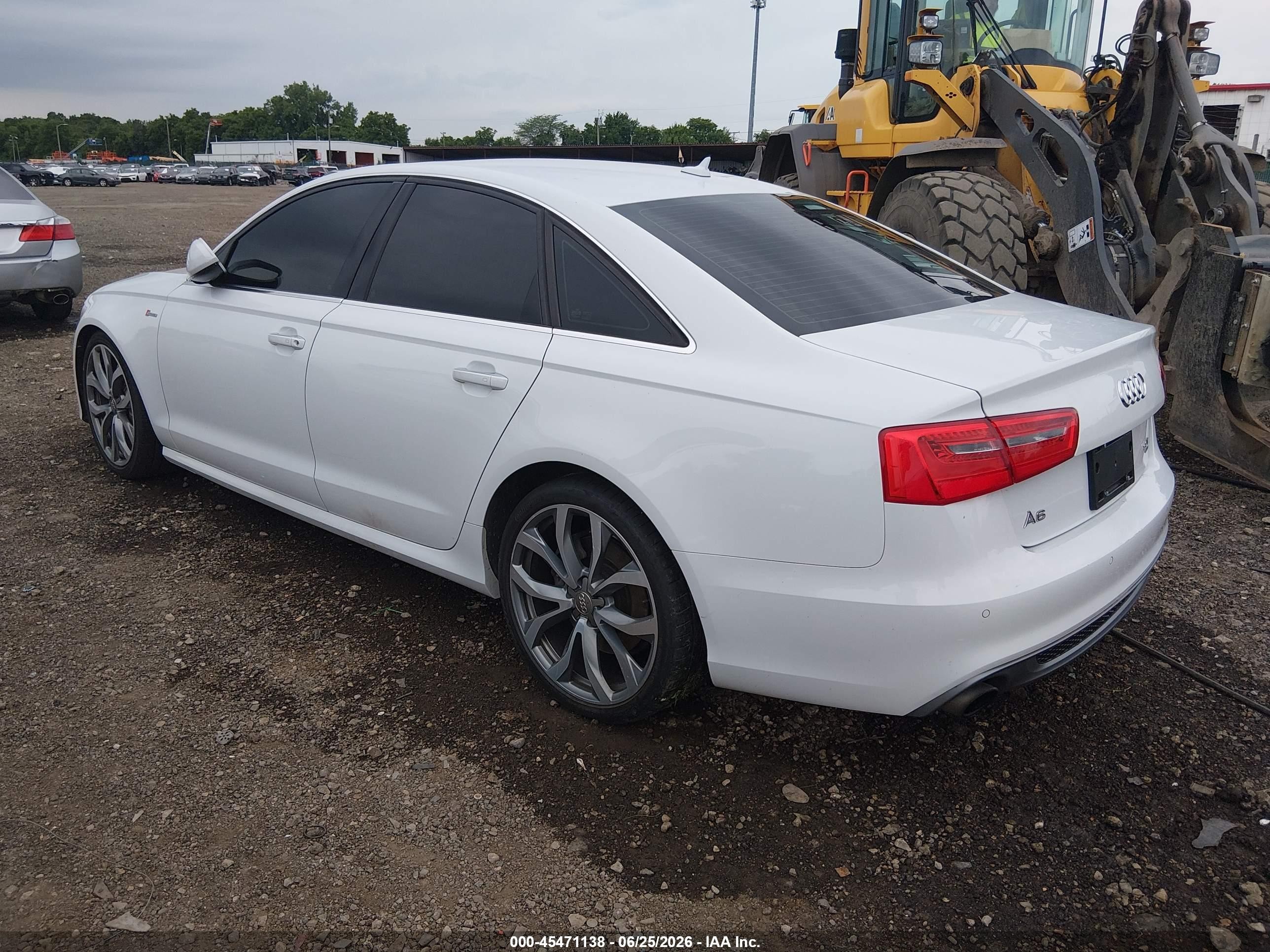 2013 Audi A6 3.0t Premium White vin: WAUHGAFC1DN107750