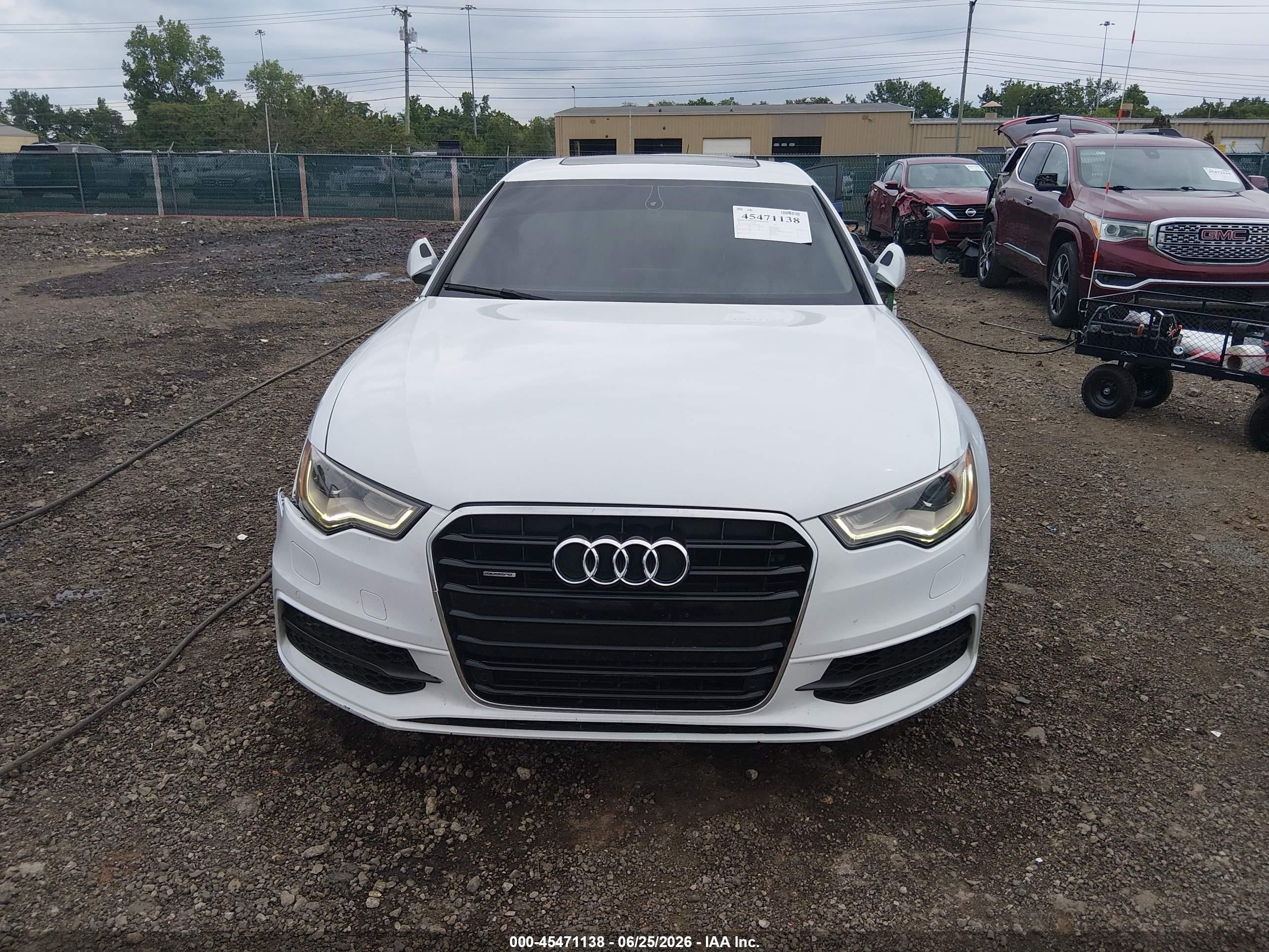 2013 Audi A6 3.0t Premium White vin: WAUHGAFC1DN107750