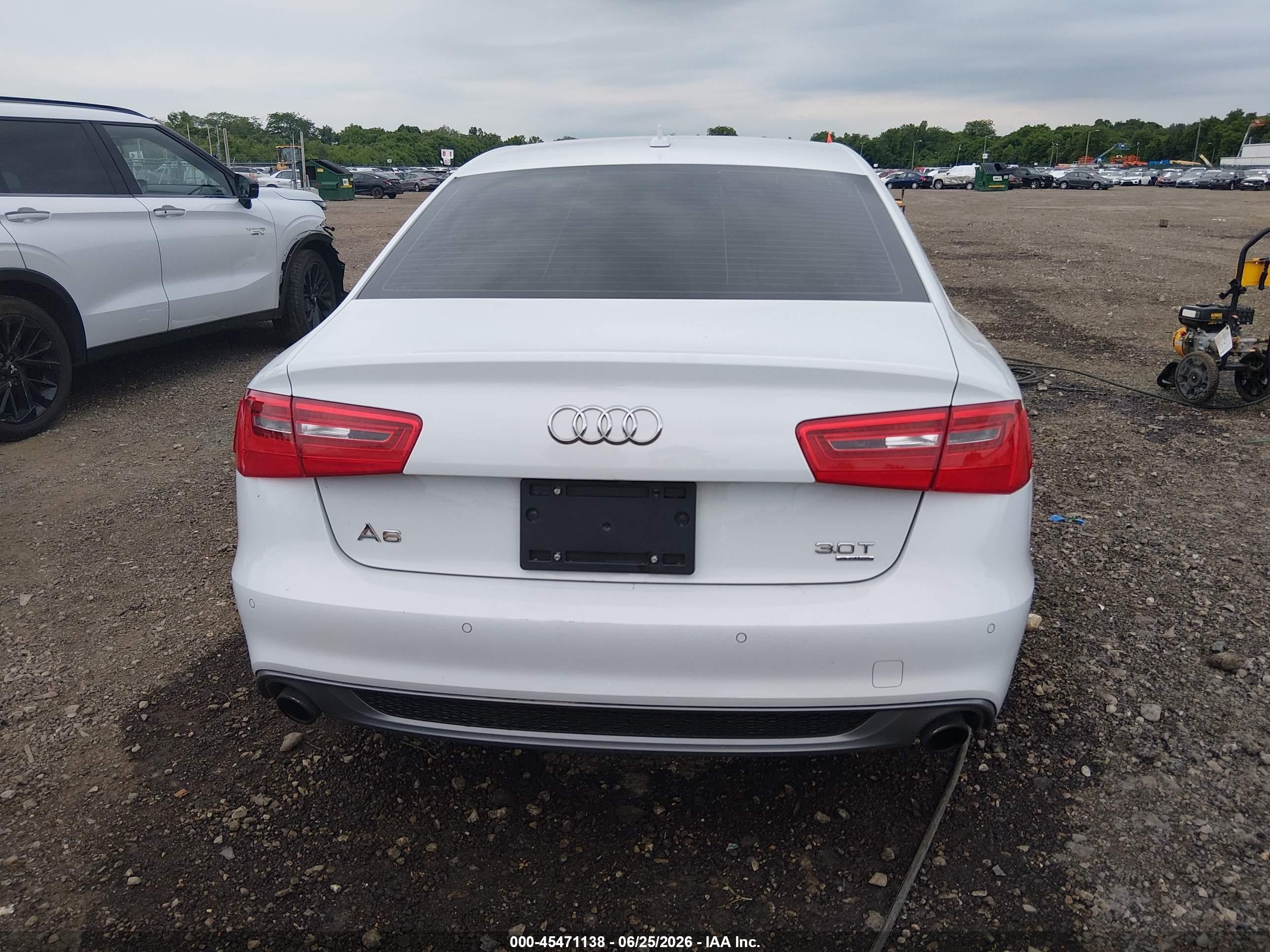 2013 Audi A6 3.0t Premium White vin: WAUHGAFC1DN107750