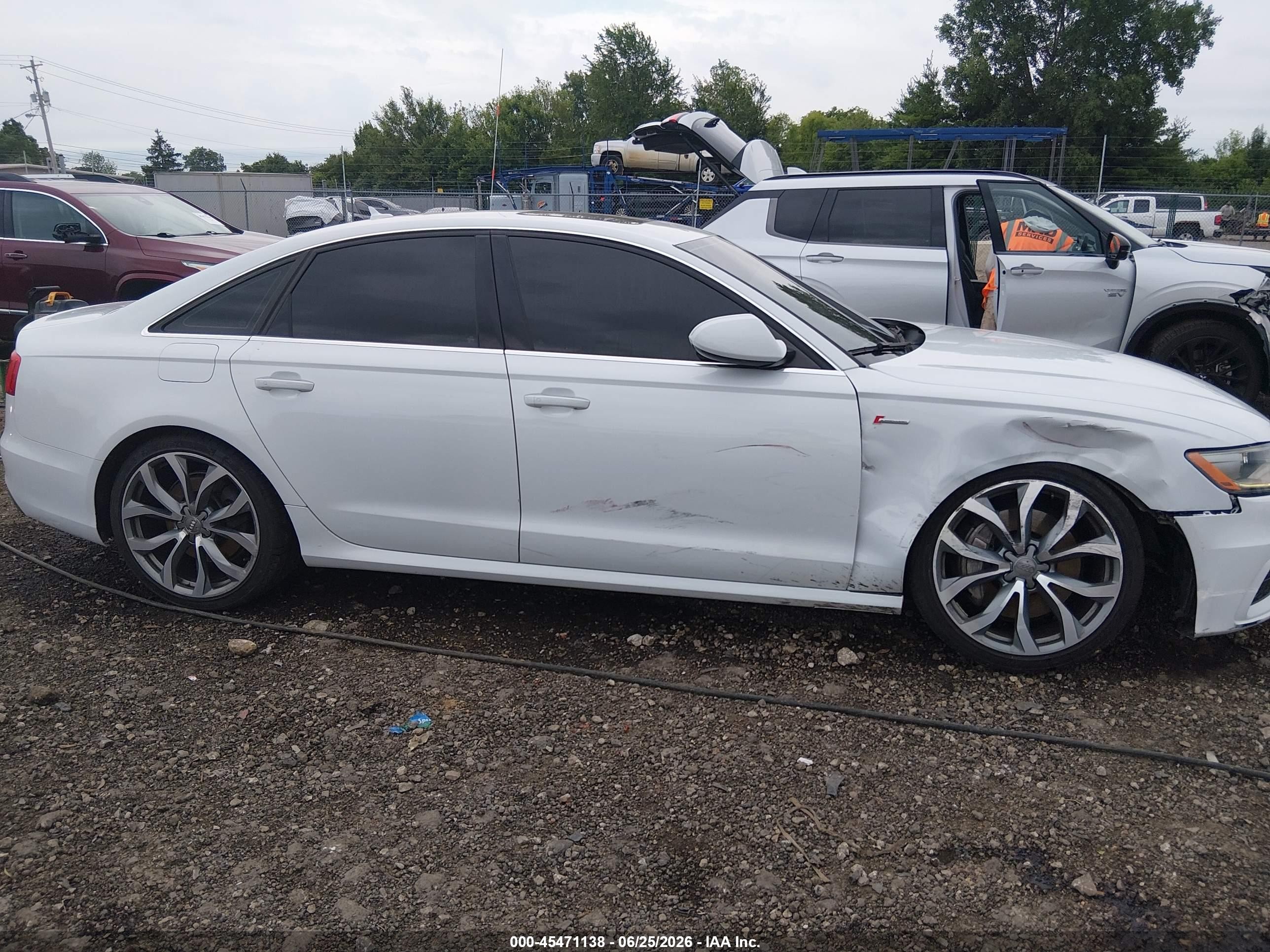 2013 Audi A6 3.0t Premium White vin: WAUHGAFC1DN107750