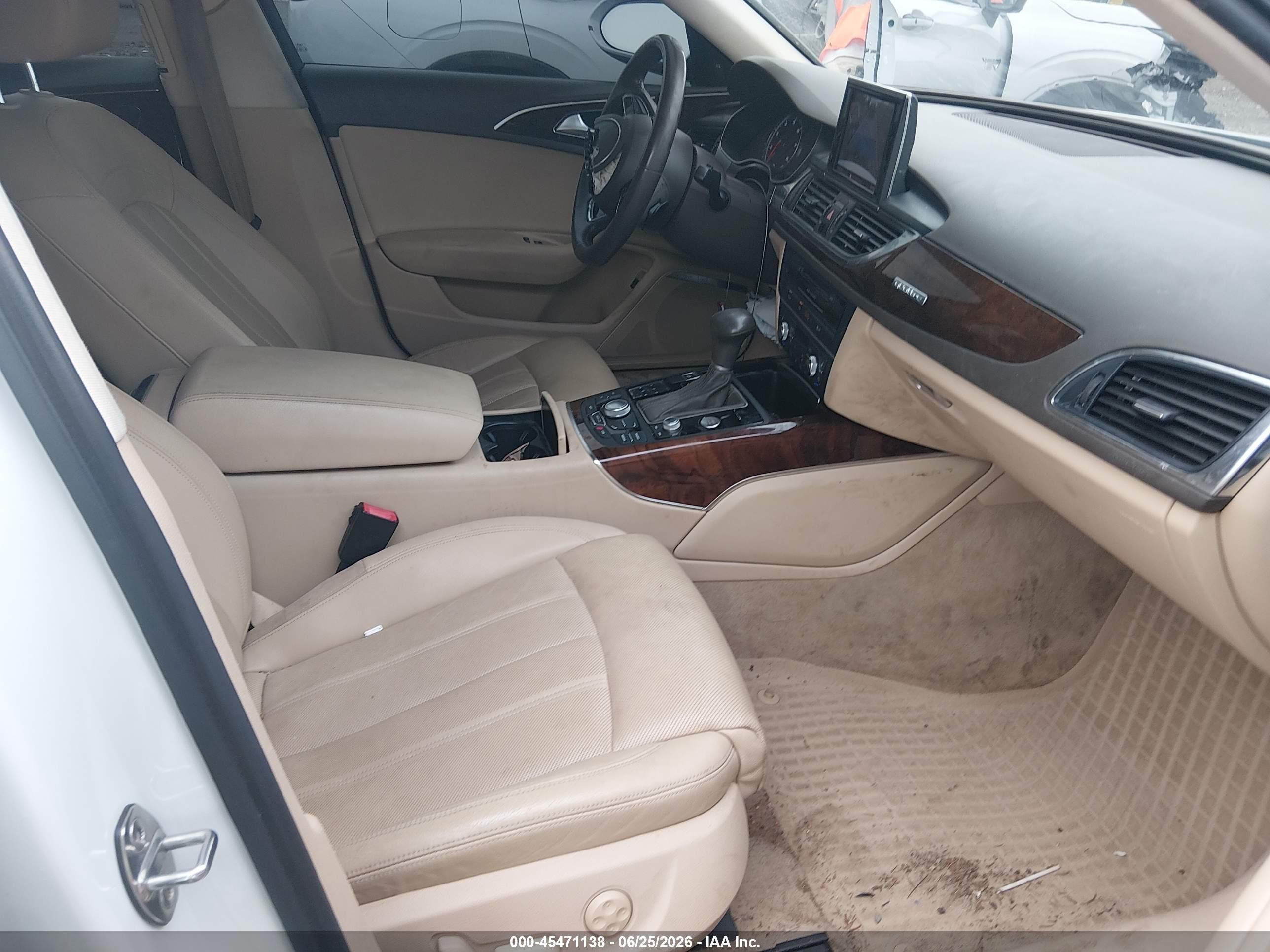 2013 Audi A6 3.0t Premium White vin: WAUHGAFC1DN107750