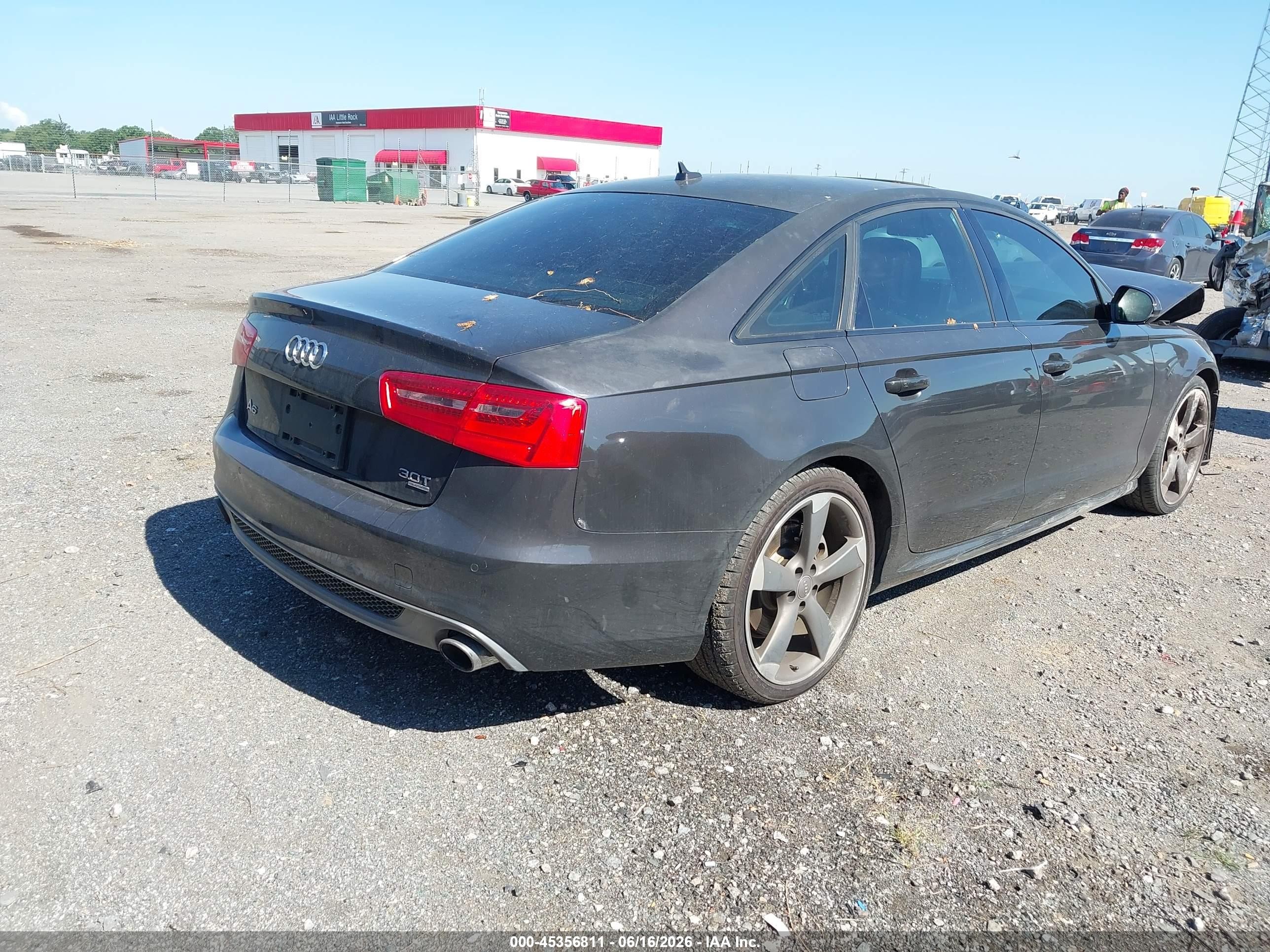 2014 Audi A6 3.0t Premium Plus Black vin: WAUHGAFC1EN101139