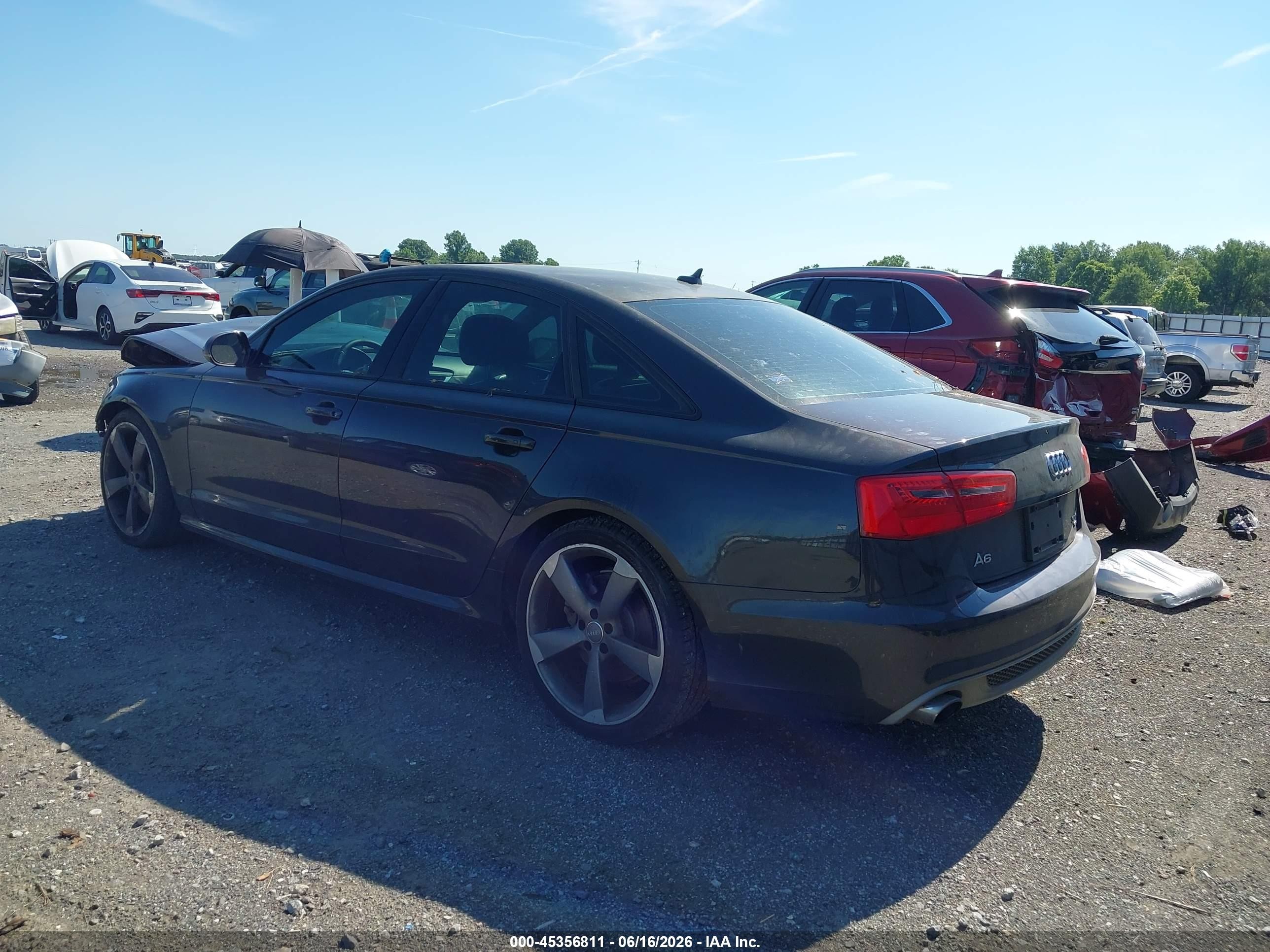 2014 Audi A6 3.0t Premium Plus Black vin: WAUHGAFC1EN101139