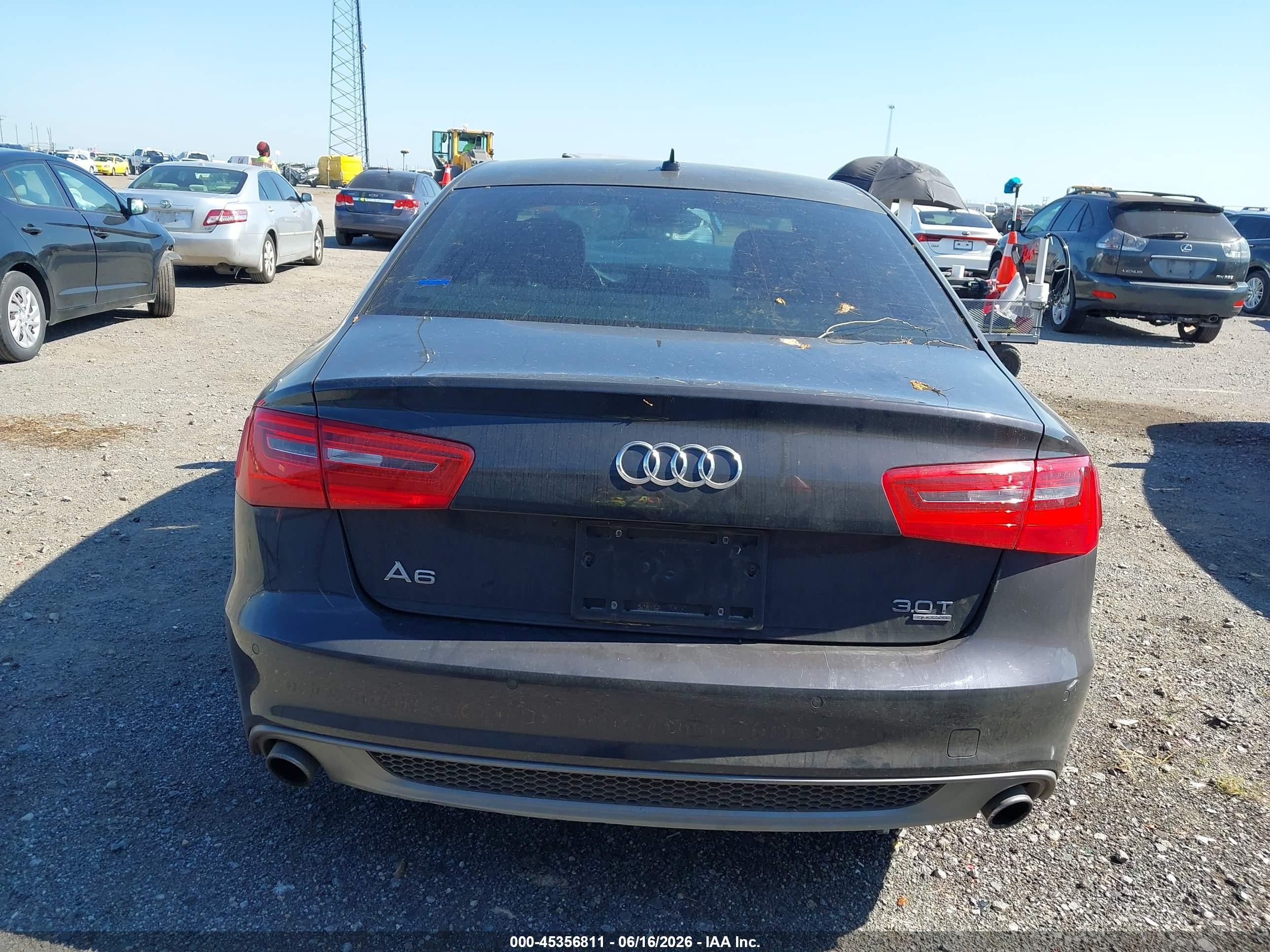 2014 Audi A6 3.0t Premium Plus Black vin: WAUHGAFC1EN101139