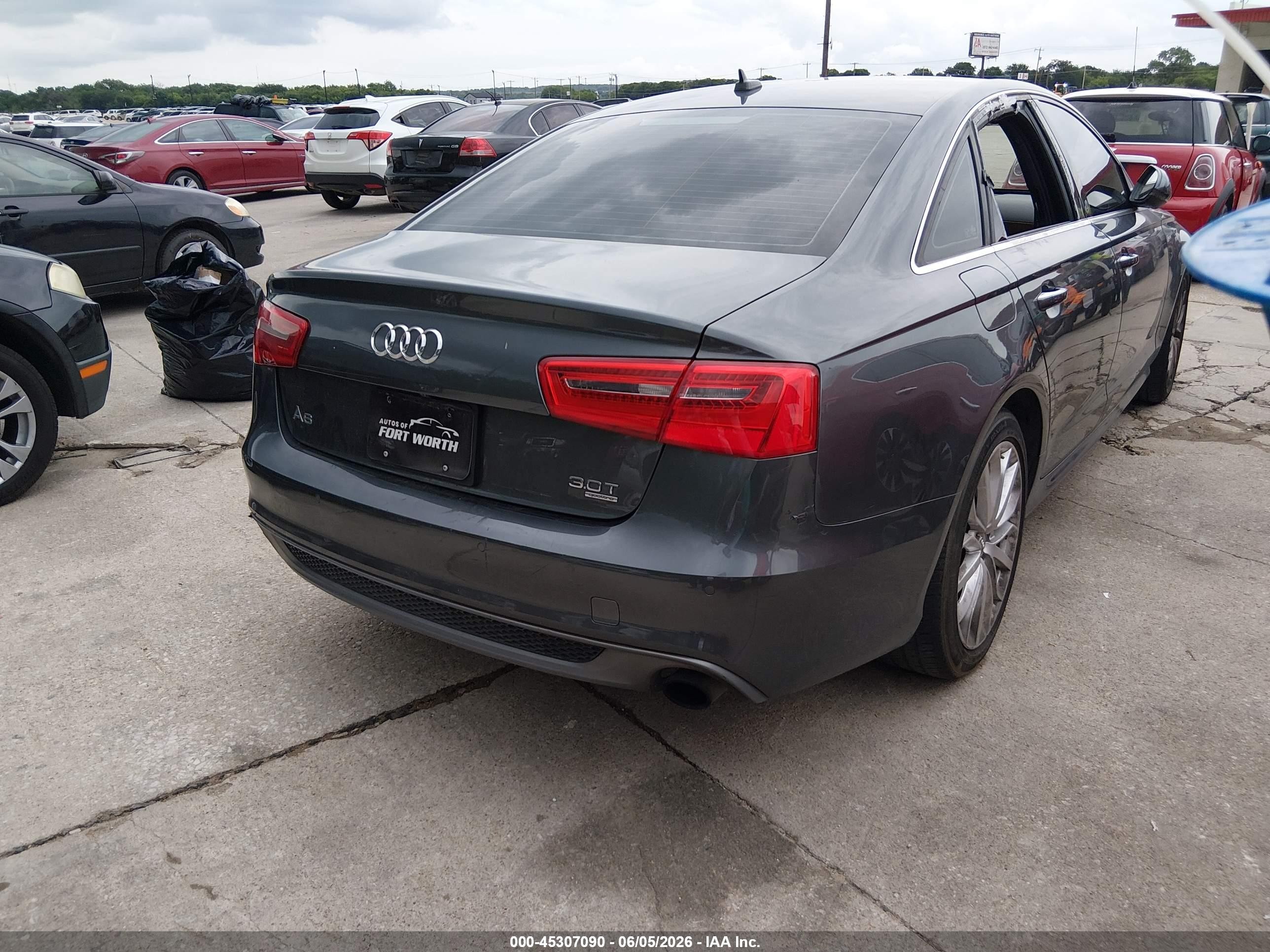 2014 Audi A6 3.0t Premium Plus Black vin: WAUHGAFC1EN115039