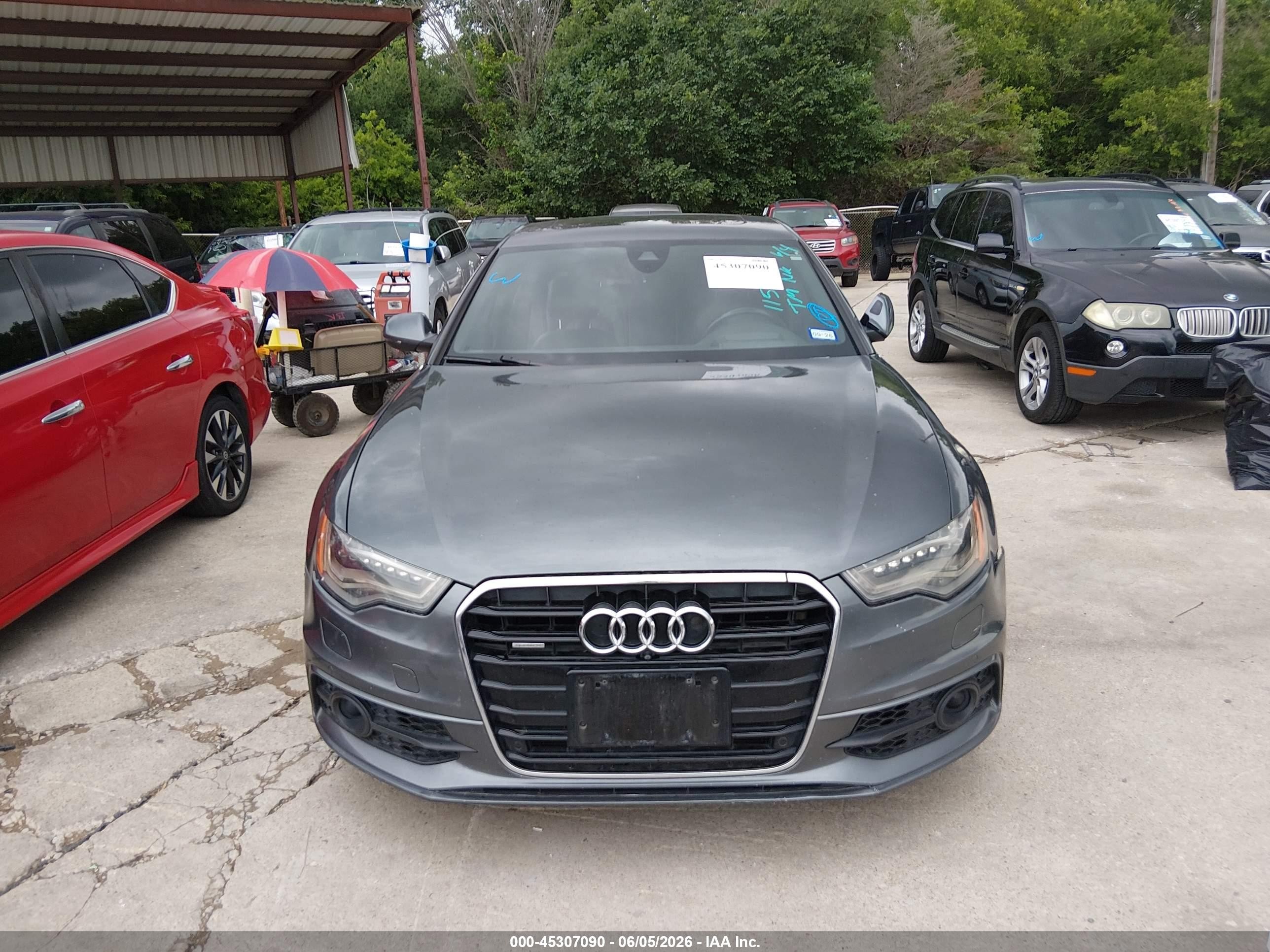 2014 Audi A6 3.0t Premium Plus Black vin: WAUHGAFC1EN115039