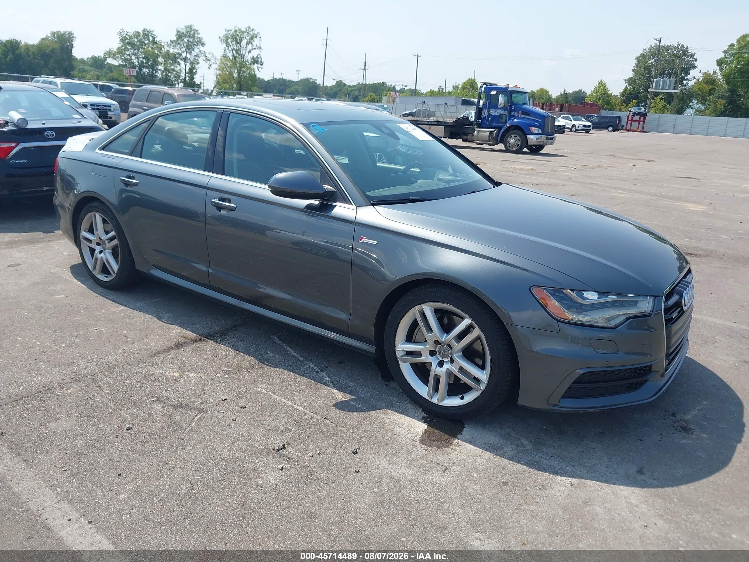 2015 Audi A6 3.0t Premium Plus Gray vin: WAUHGAFC1FN023057