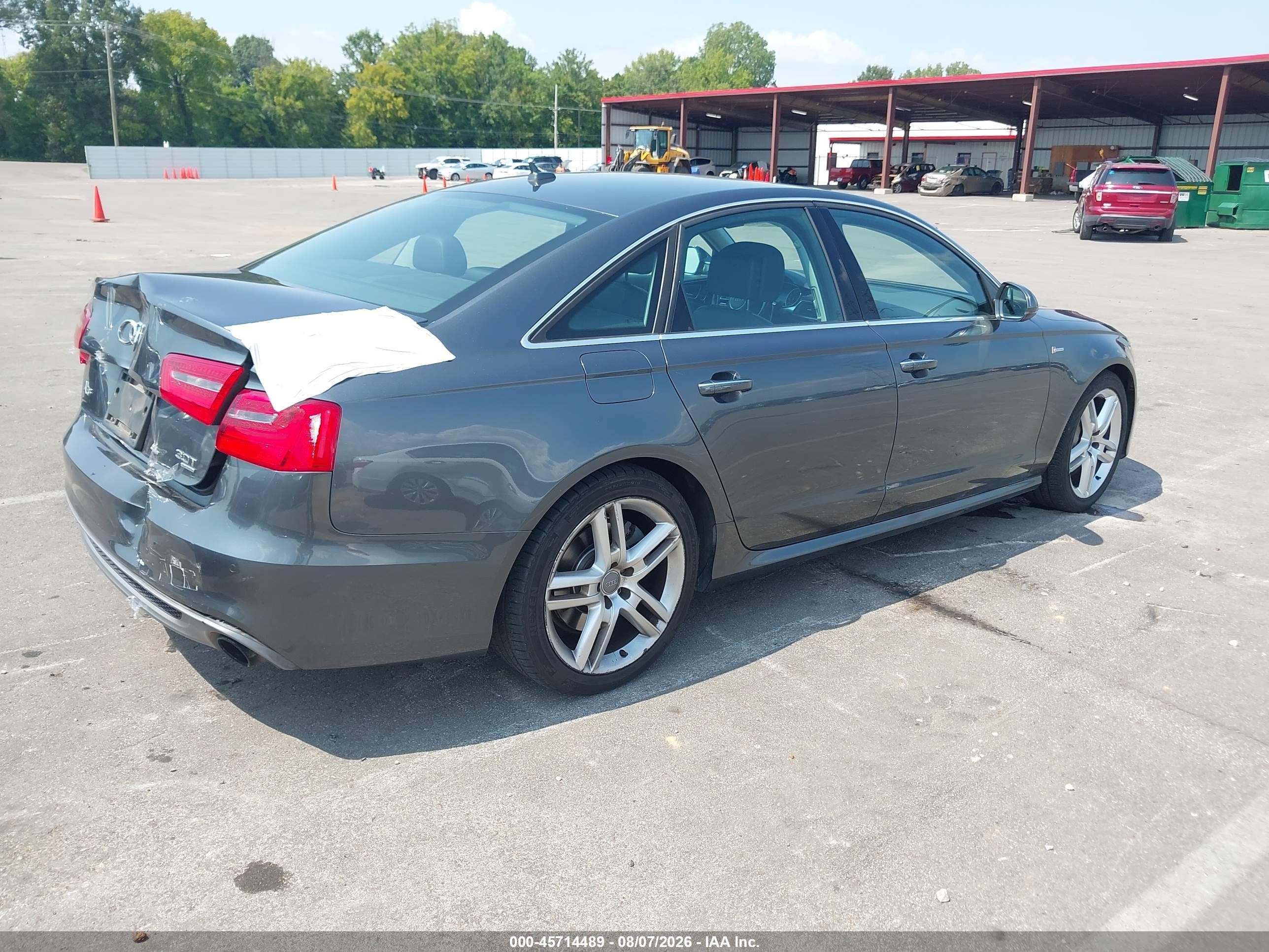 2015 Audi A6 3.0t Premium Plus Gray vin: WAUHGAFC1FN023057