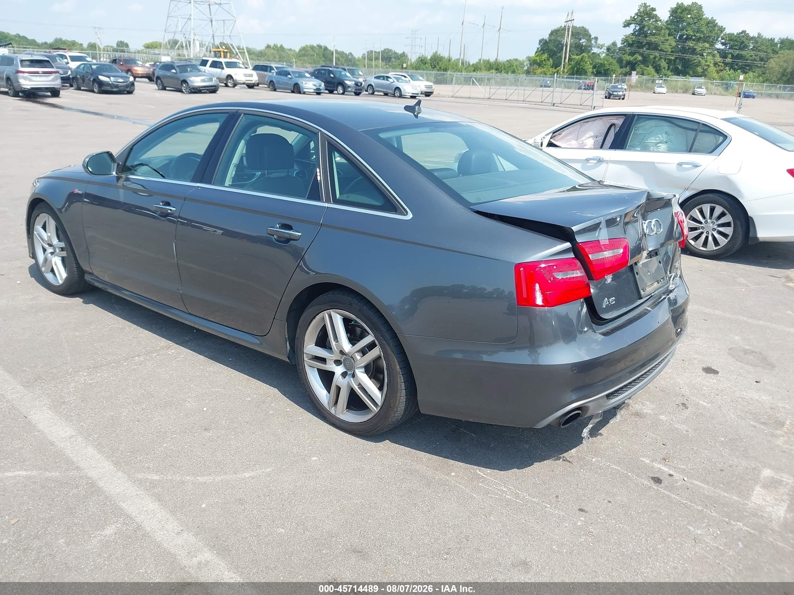 2015 Audi A6 3.0t Premium Plus Gray vin: WAUHGAFC1FN023057
