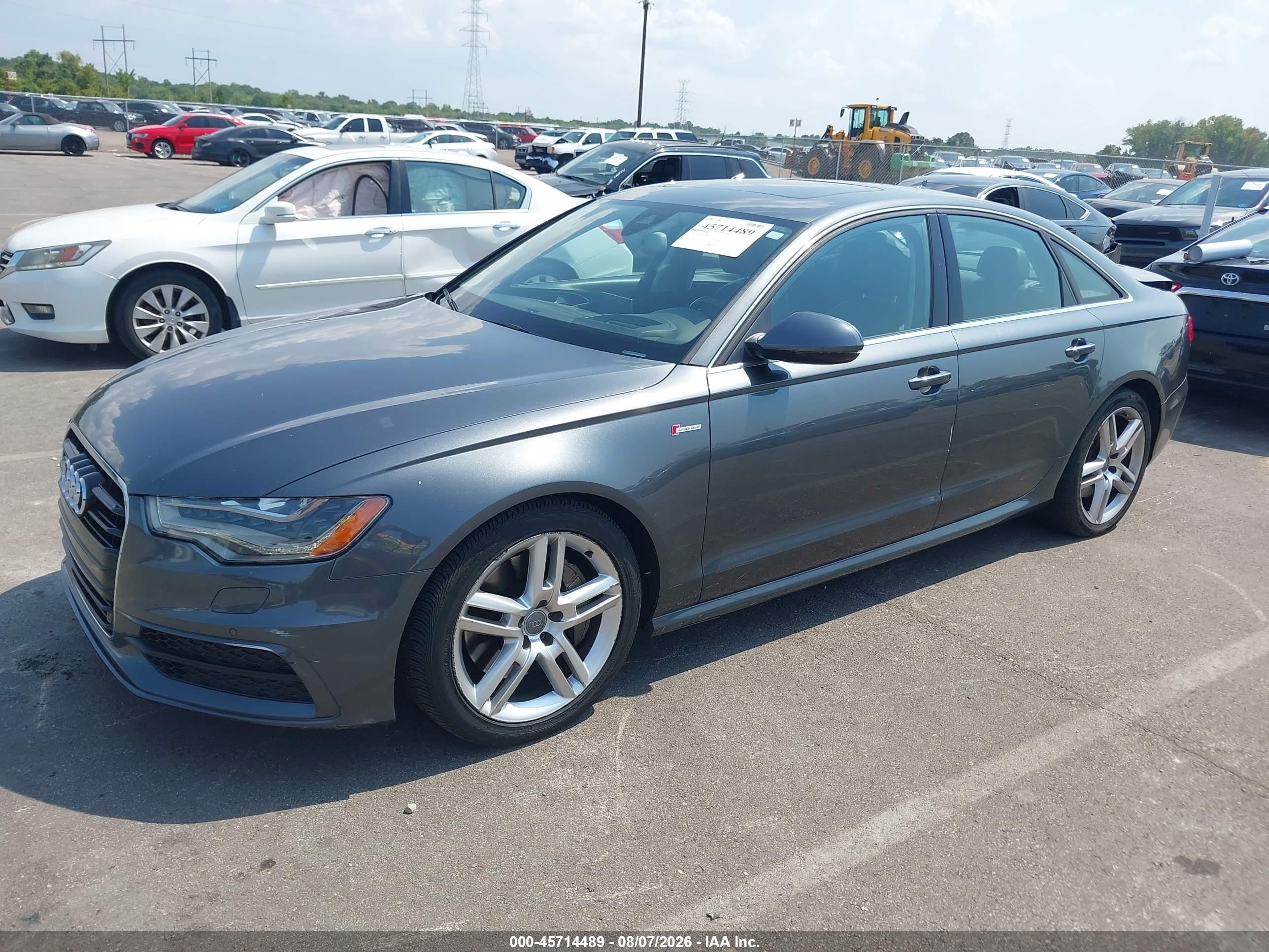 2015 Audi A6 3.0t Premium Plus Gray vin: WAUHGAFC1FN023057