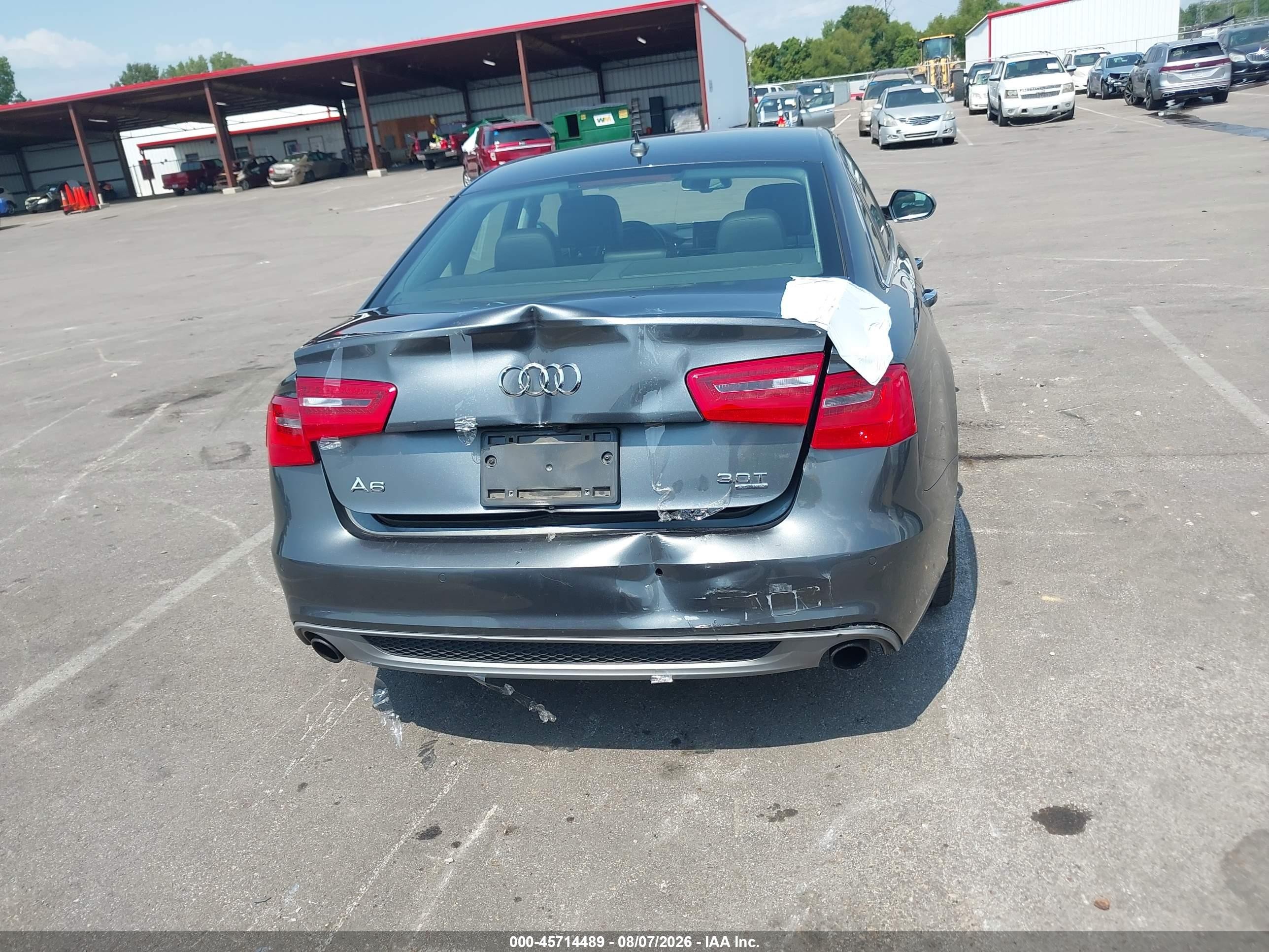2015 Audi A6 3.0t Premium Plus Gray vin: WAUHGAFC1FN023057