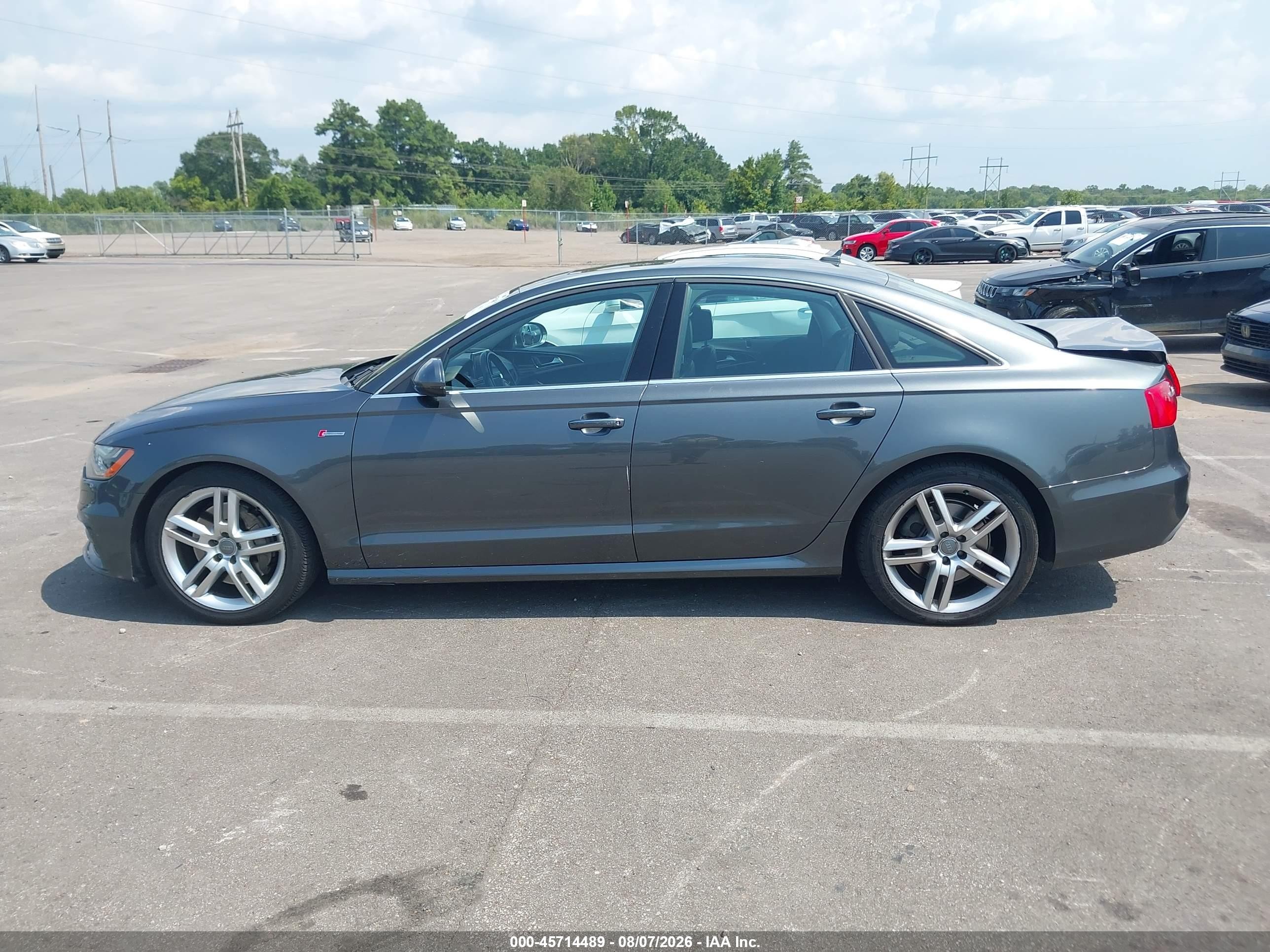2015 Audi A6 3.0t Premium Plus Gray vin: WAUHGAFC1FN023057