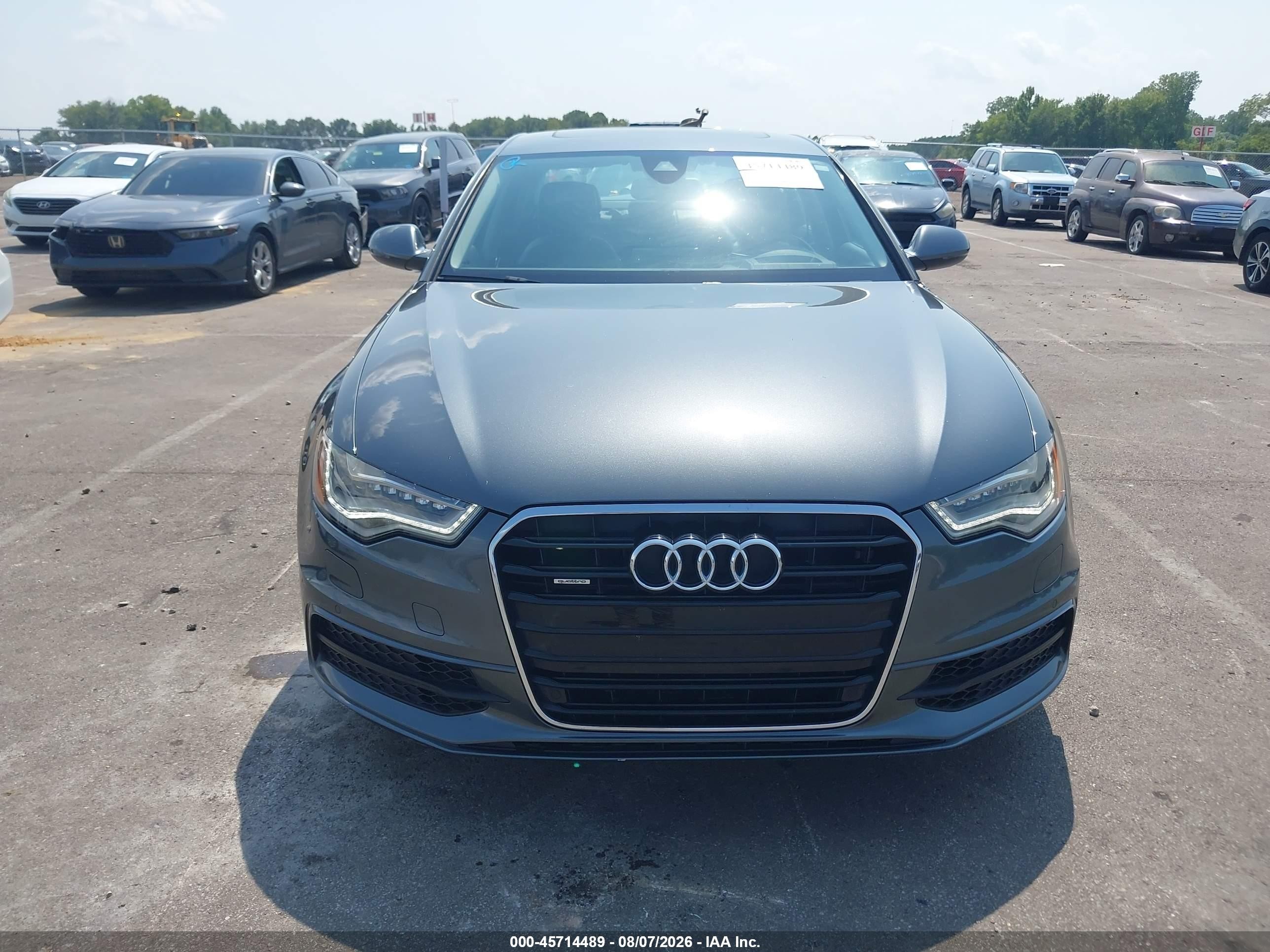 2015 Audi A6 3.0t Premium Plus Gray vin: WAUHGAFC1FN023057