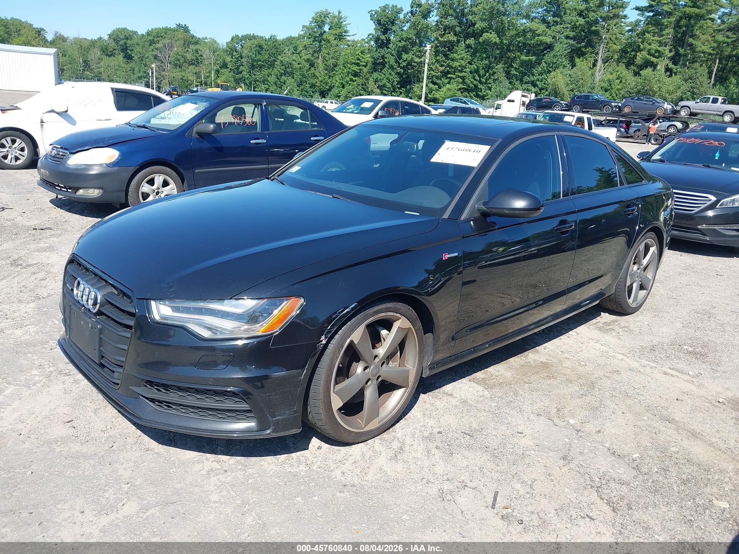 2014 Audi A6 3.0t Premium Plus Black vin: WAUHGAFC2EN026998