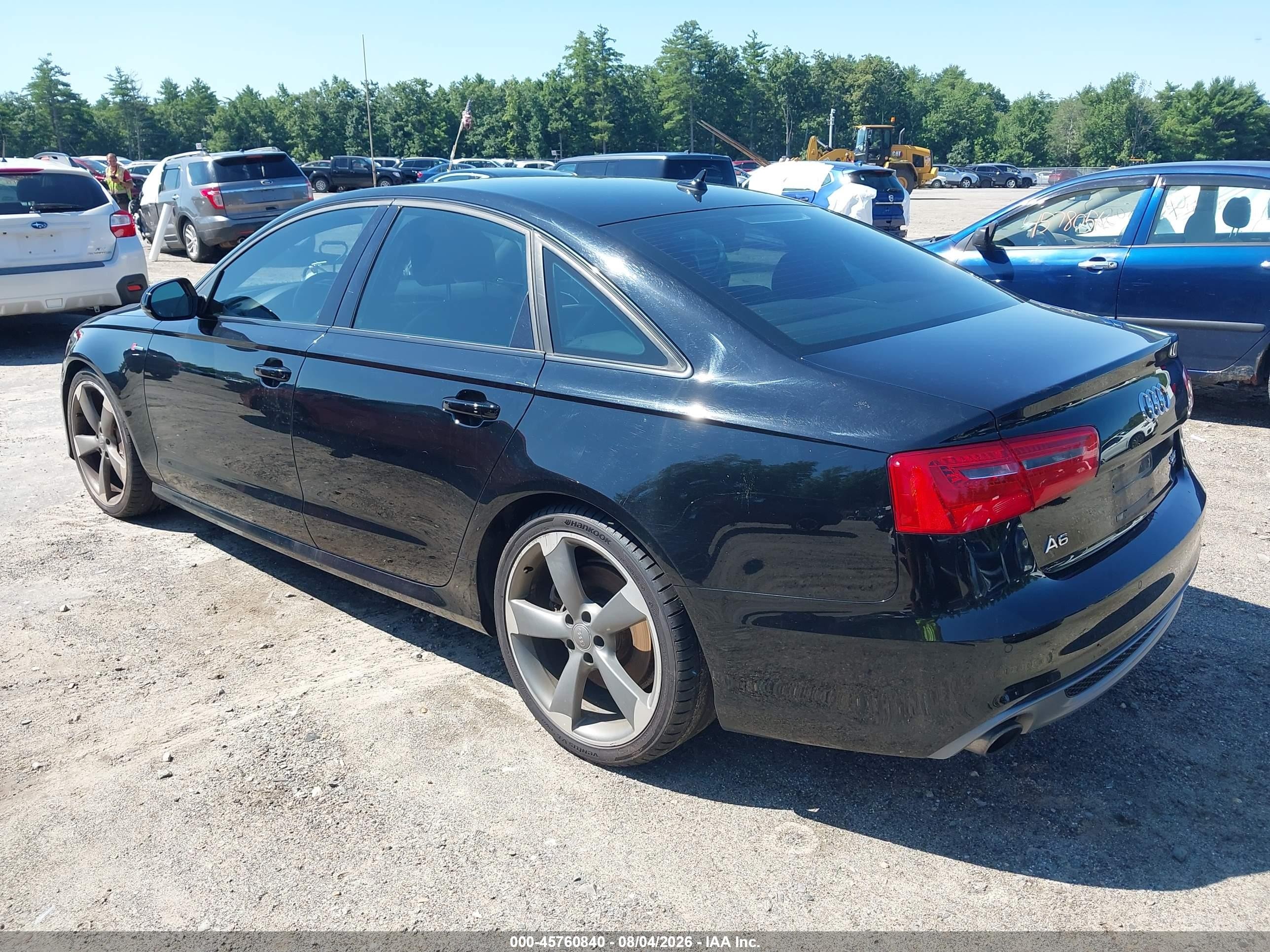 2014 Audi A6 3.0t Premium Plus Black vin: WAUHGAFC2EN026998