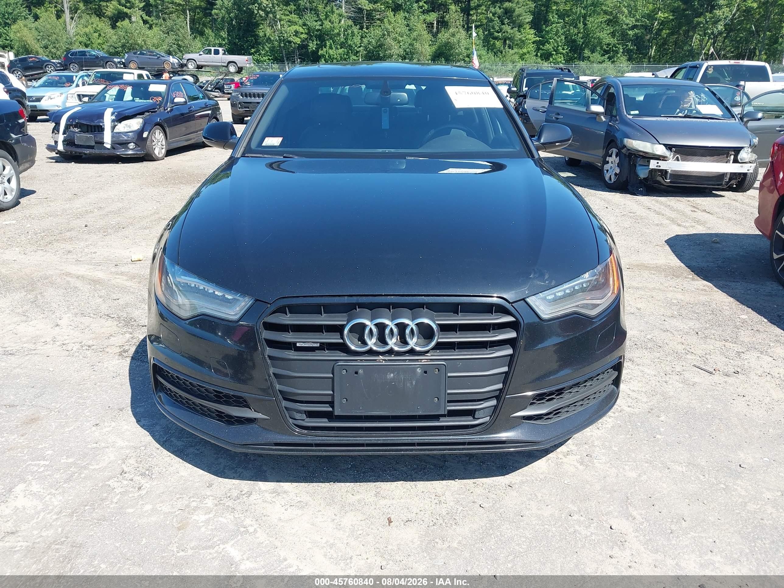 2014 Audi A6 3.0t Premium Plus Black vin: WAUHGAFC2EN026998