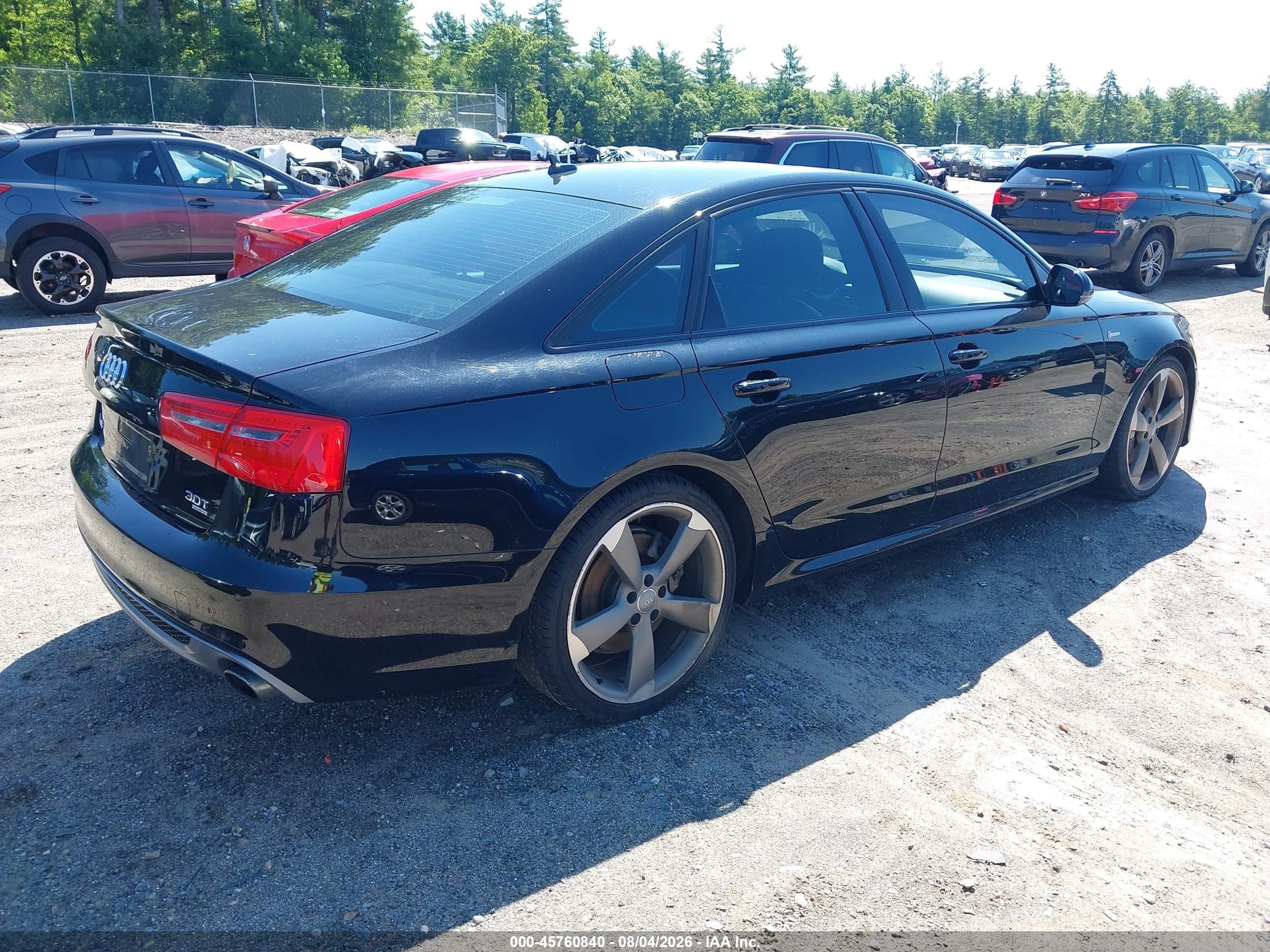 2014 Audi A6 3.0t Premium Plus Black vin: WAUHGAFC2EN026998