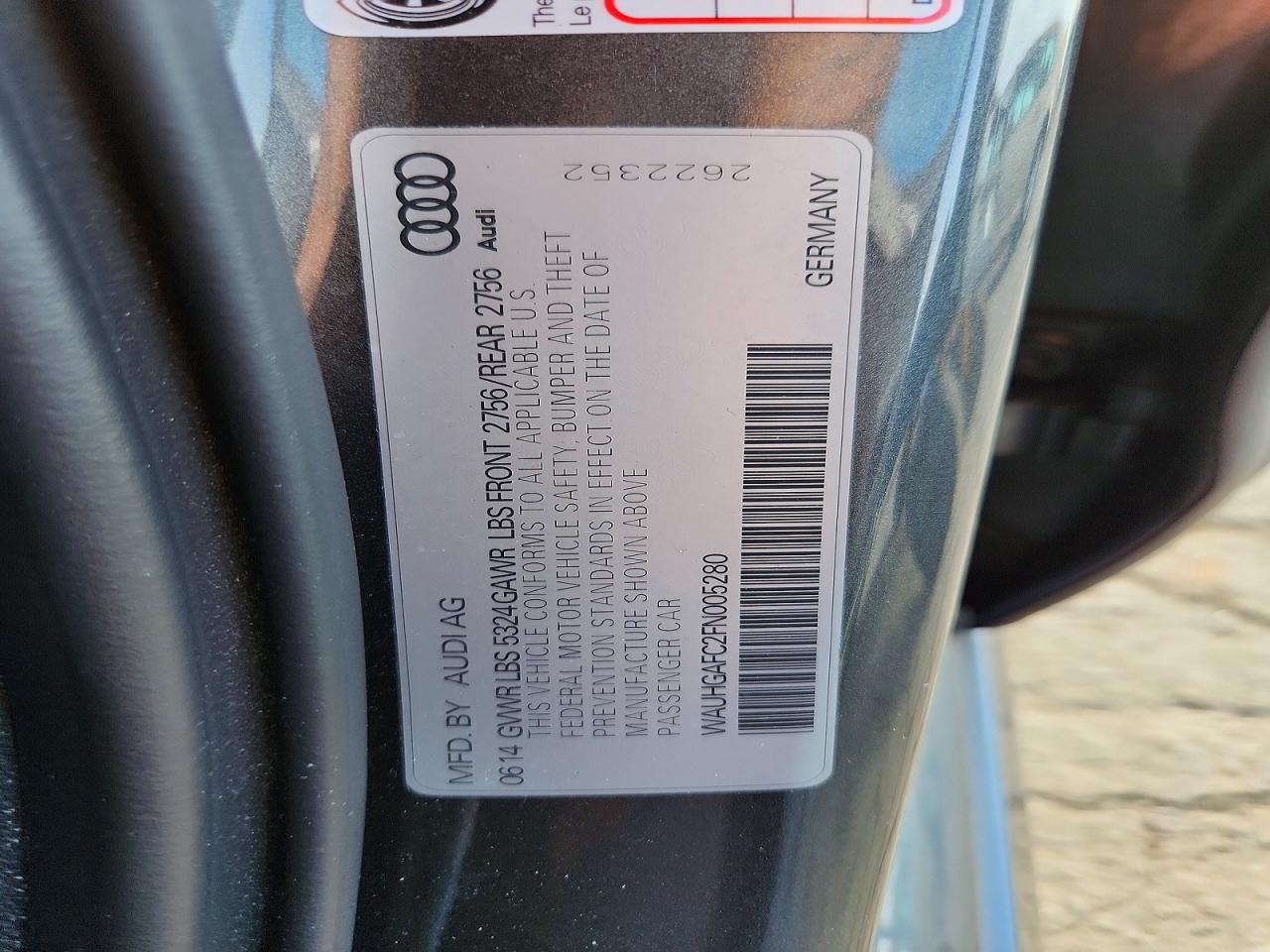 2015 Audi A6 Prestige Gray vin: WAUHGAFC2FN005280