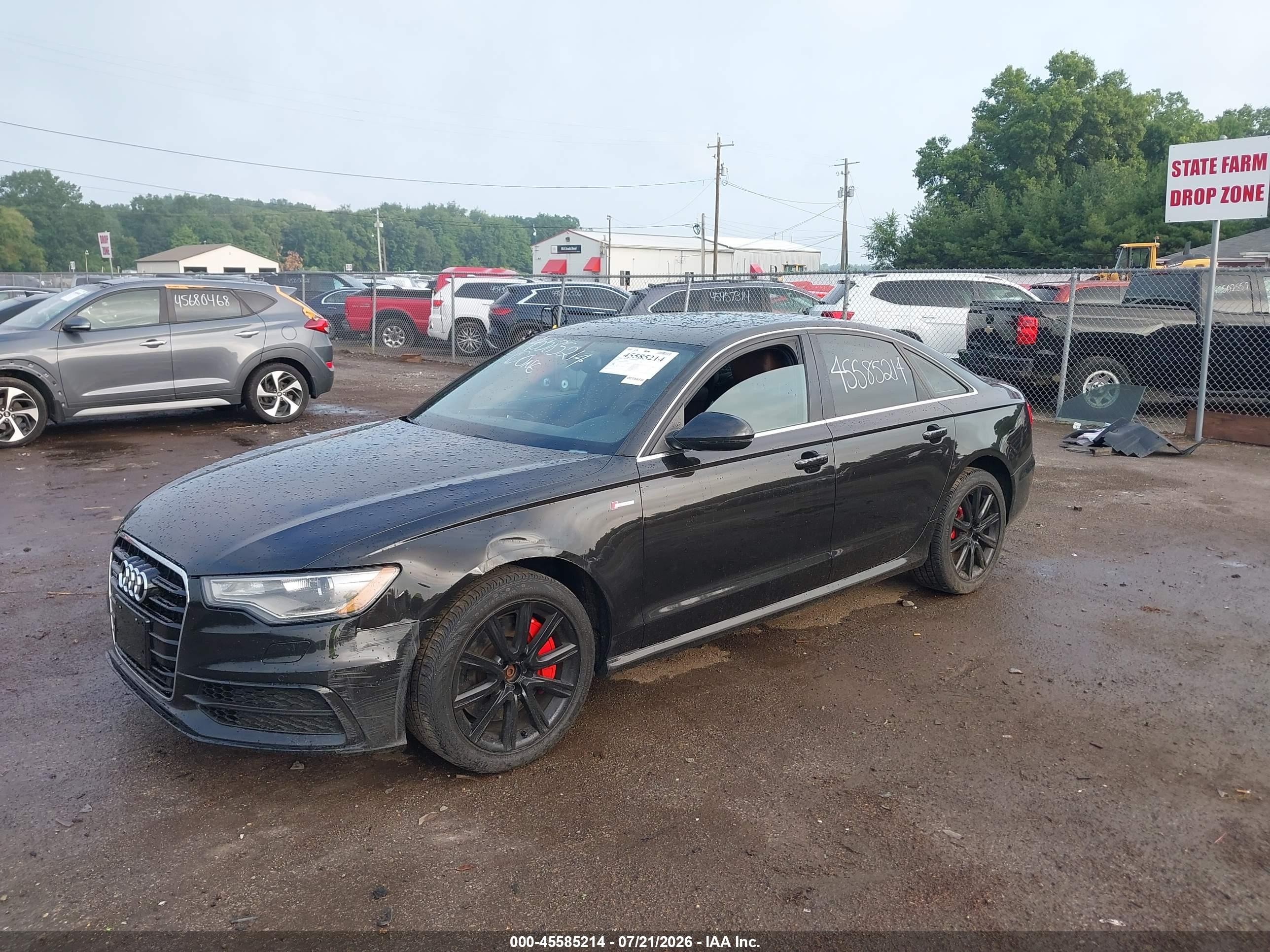 2014 Audi A6 3.0t Premium Plus Черный vin: WAUHGAFC3EN013693