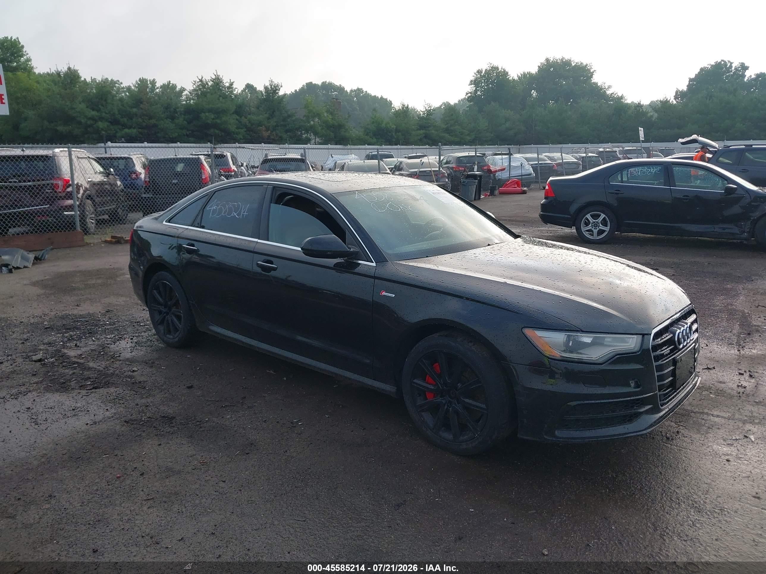 2014 Audi A6 3.0t Premium Plus Черный vin: WAUHGAFC3EN013693