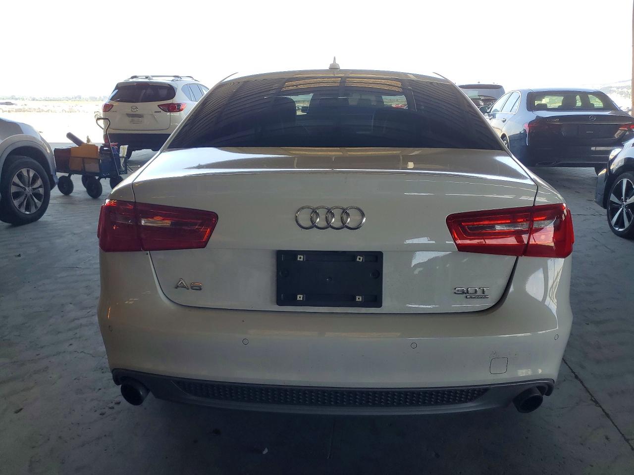 2014 Audi A6 Prestige White vin: WAUHGAFC3EN033815