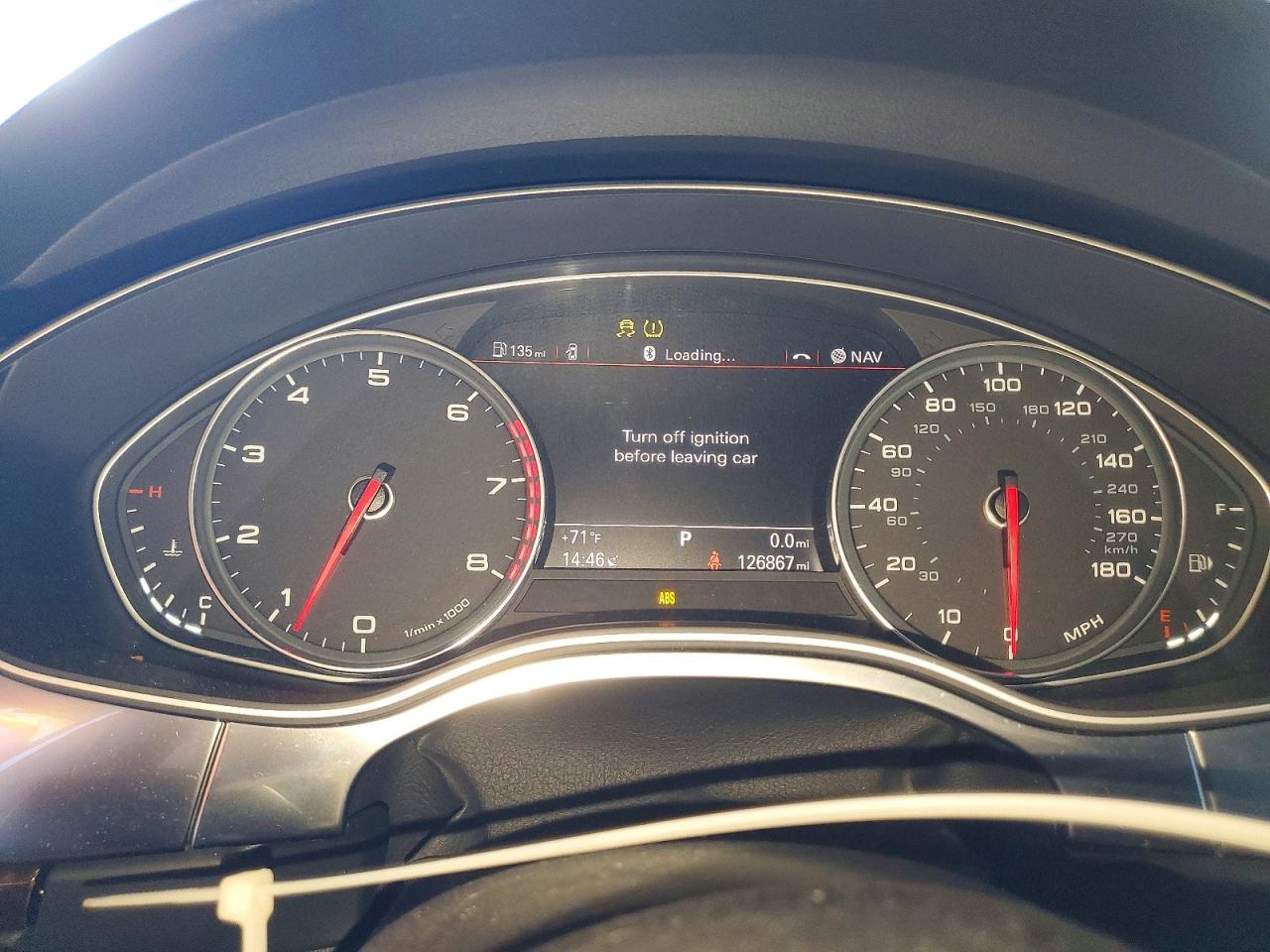 2014 Audi A6 Prestige White vin: WAUHGAFC3EN033815