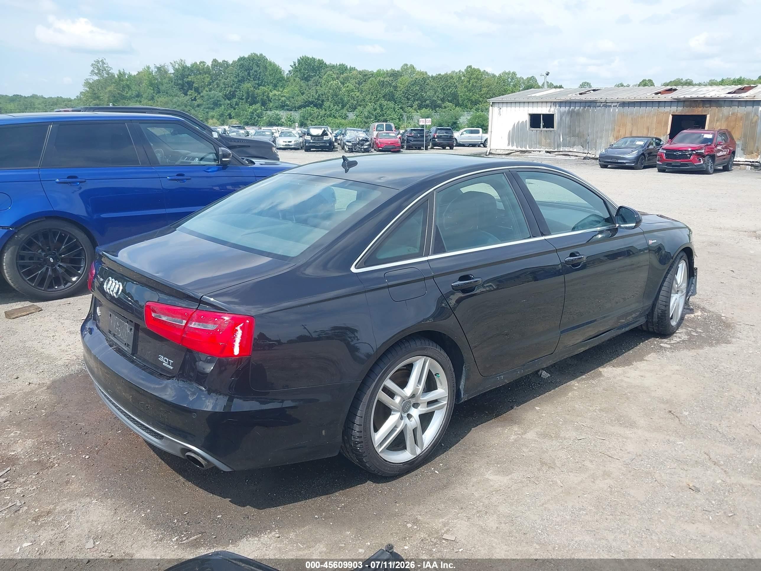 2014 Audi A6 3.0t Premium Plus Black vin: WAUHGAFC3EN051537