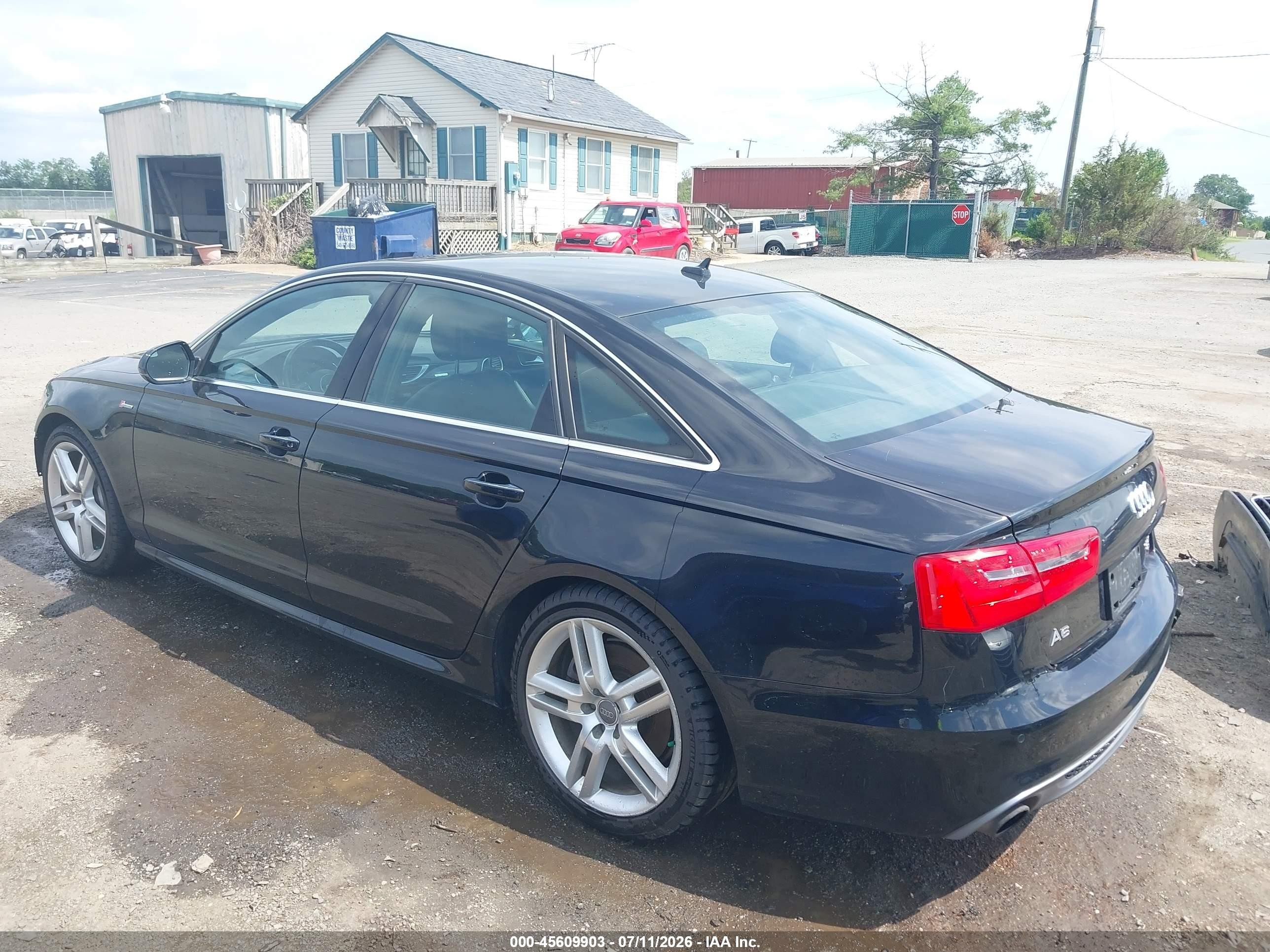 2014 Audi A6 3.0t Premium Plus Black vin: WAUHGAFC3EN051537