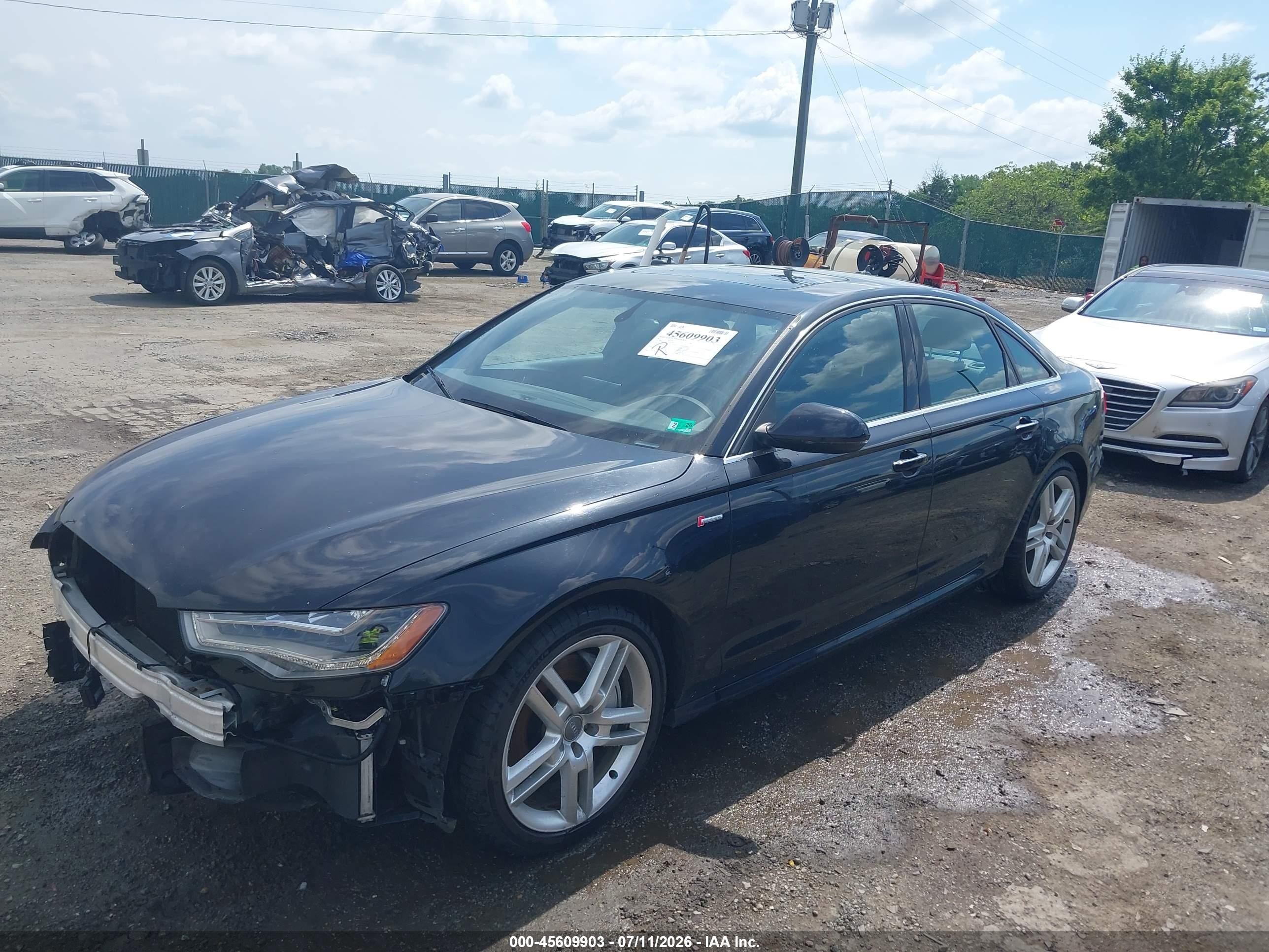 2014 Audi A6 3.0t Premium Plus Black vin: WAUHGAFC3EN051537