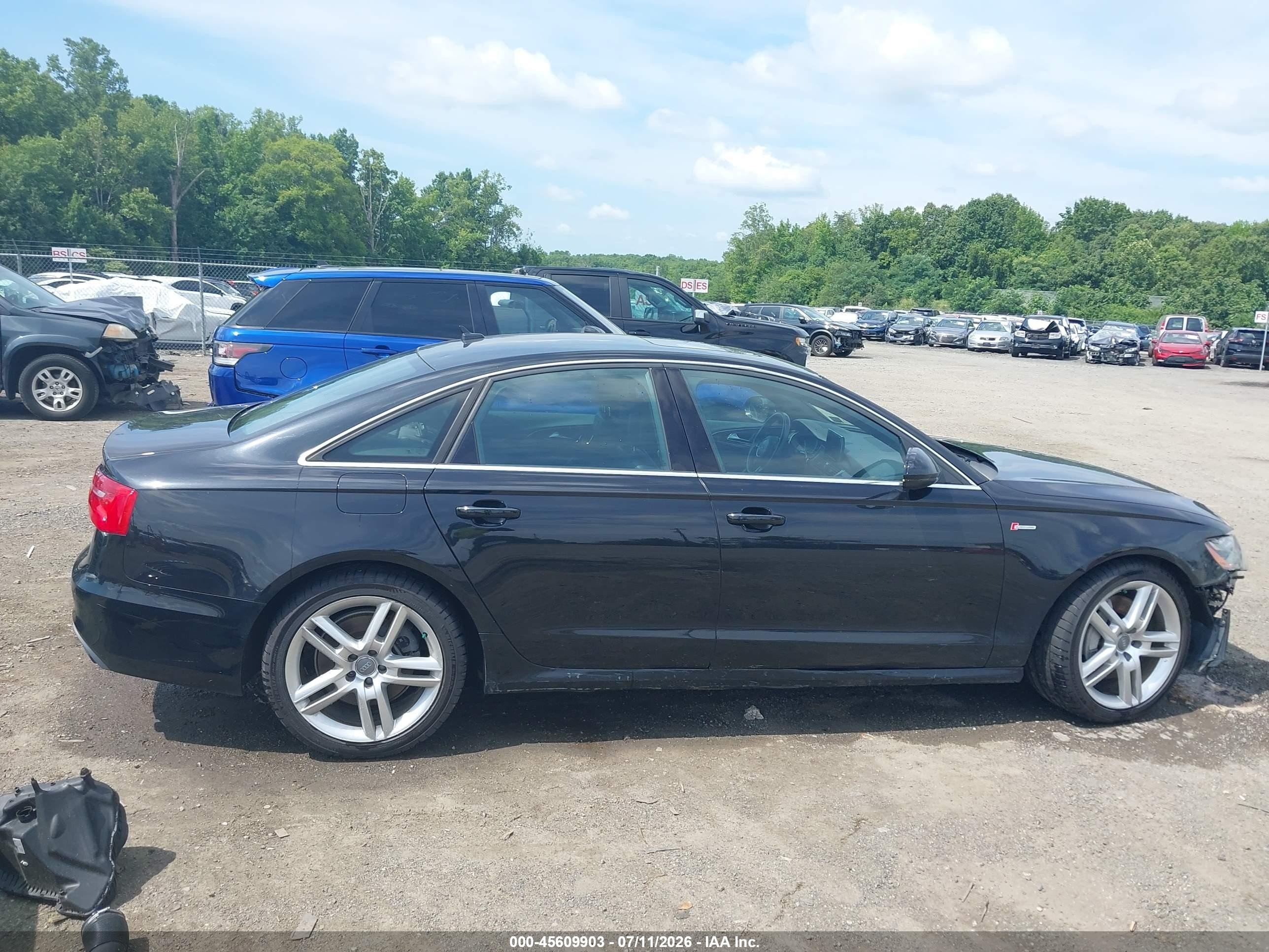 2014 Audi A6 3.0t Premium Plus Black vin: WAUHGAFC3EN051537