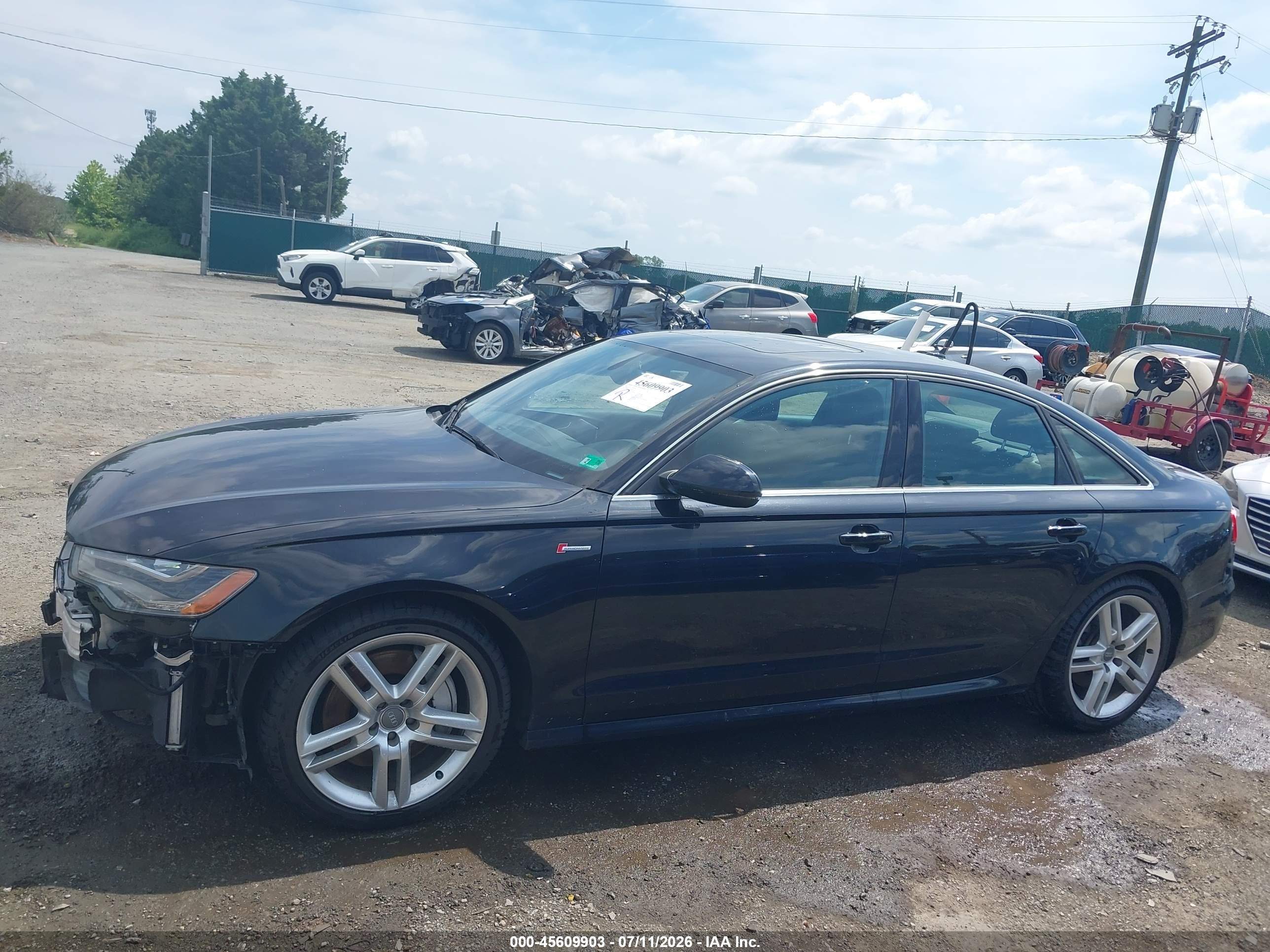 2014 Audi A6 3.0t Premium Plus Black vin: WAUHGAFC3EN051537