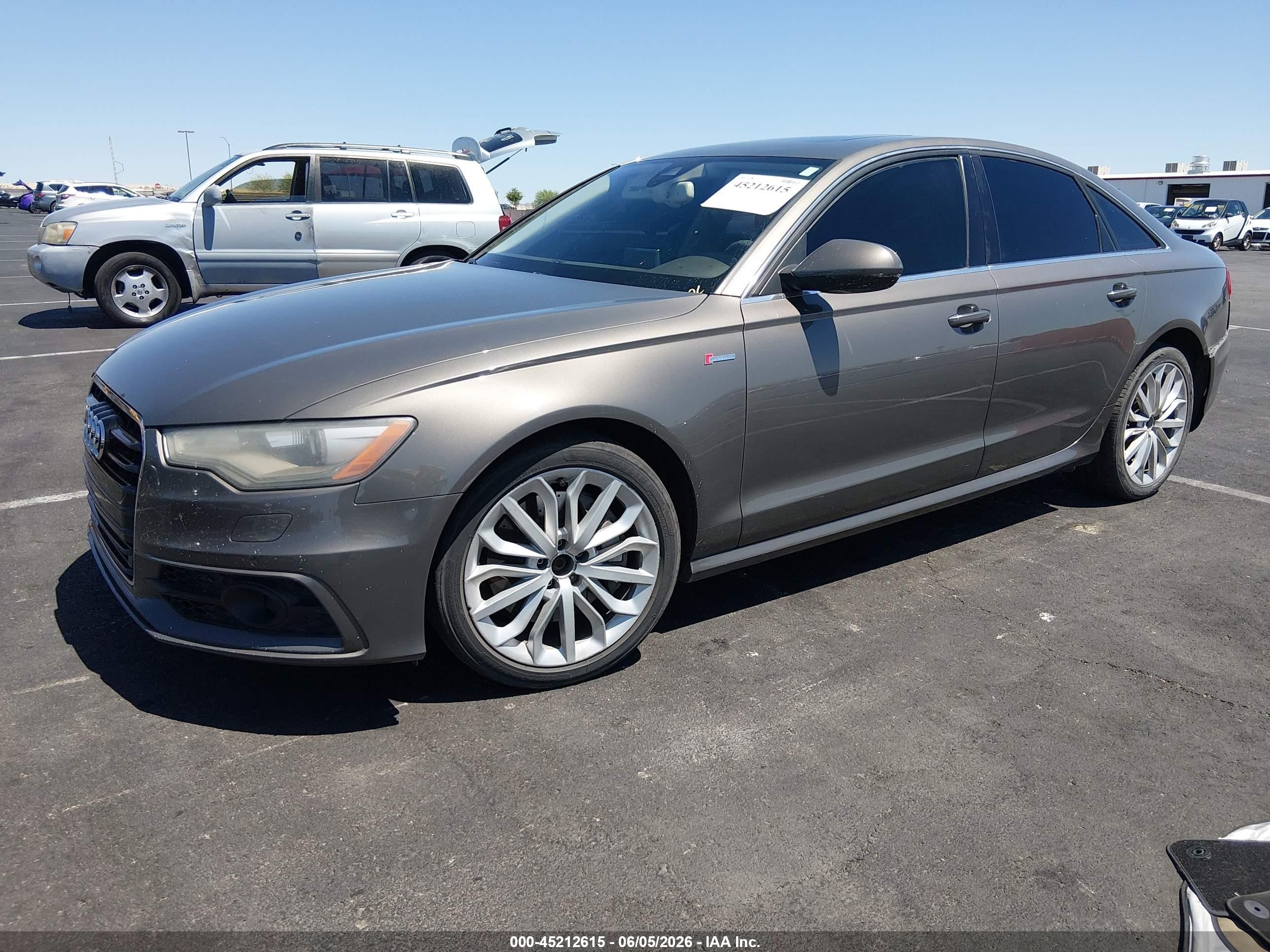 2014 Audi A6 3.0t Premium Plus Brown vin: WAUHGAFC3EN076177