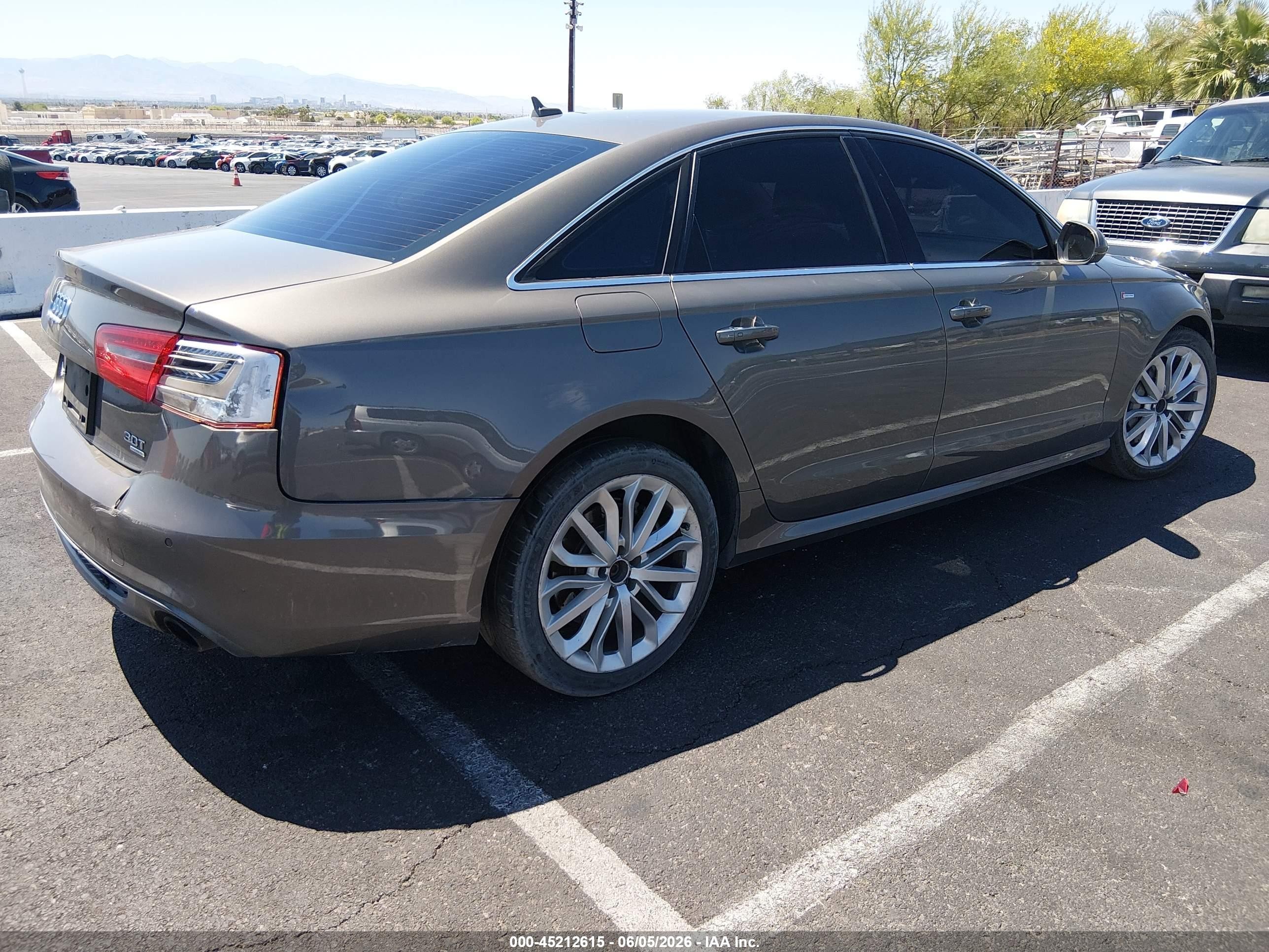 2014 Audi A6 3.0t Premium Plus Brown vin: WAUHGAFC3EN076177