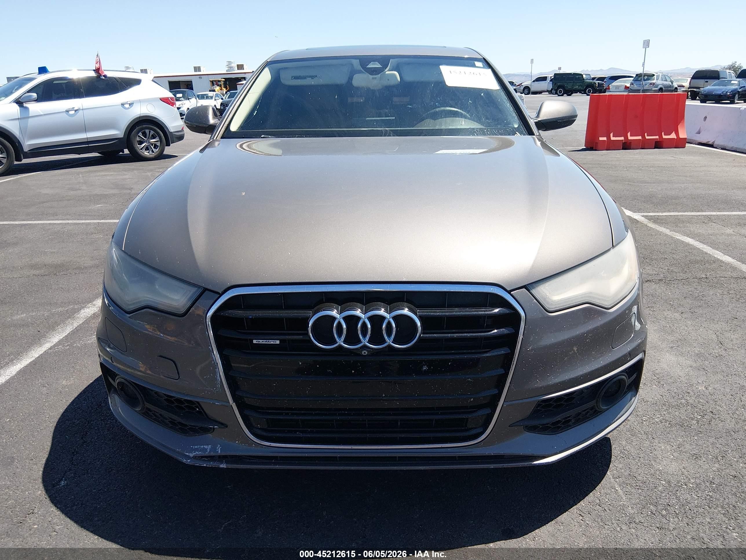 2014 Audi A6 3.0t Premium Plus Brown vin: WAUHGAFC3EN076177