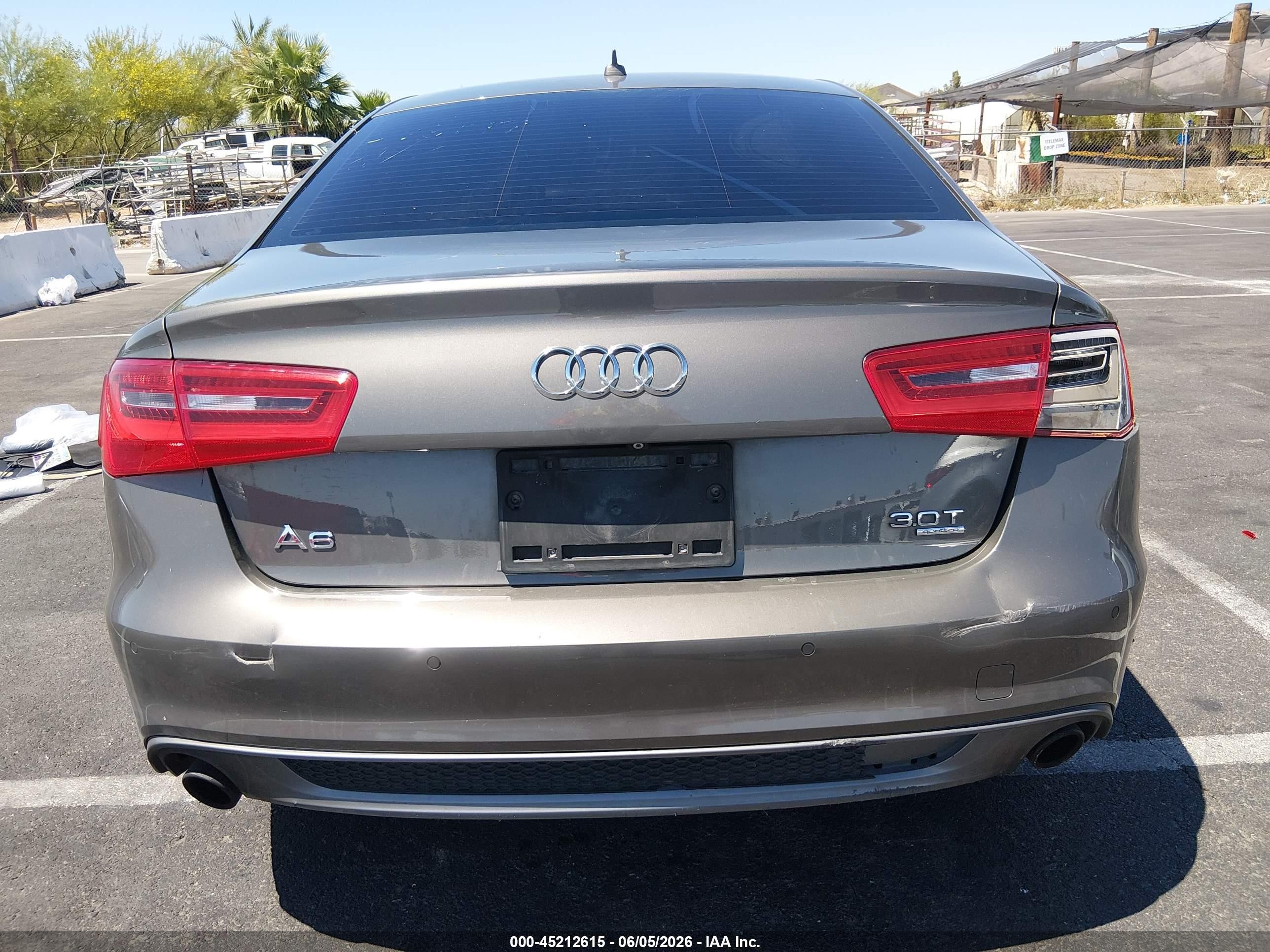 2014 Audi A6 3.0t Premium Plus Brown vin: WAUHGAFC3EN076177