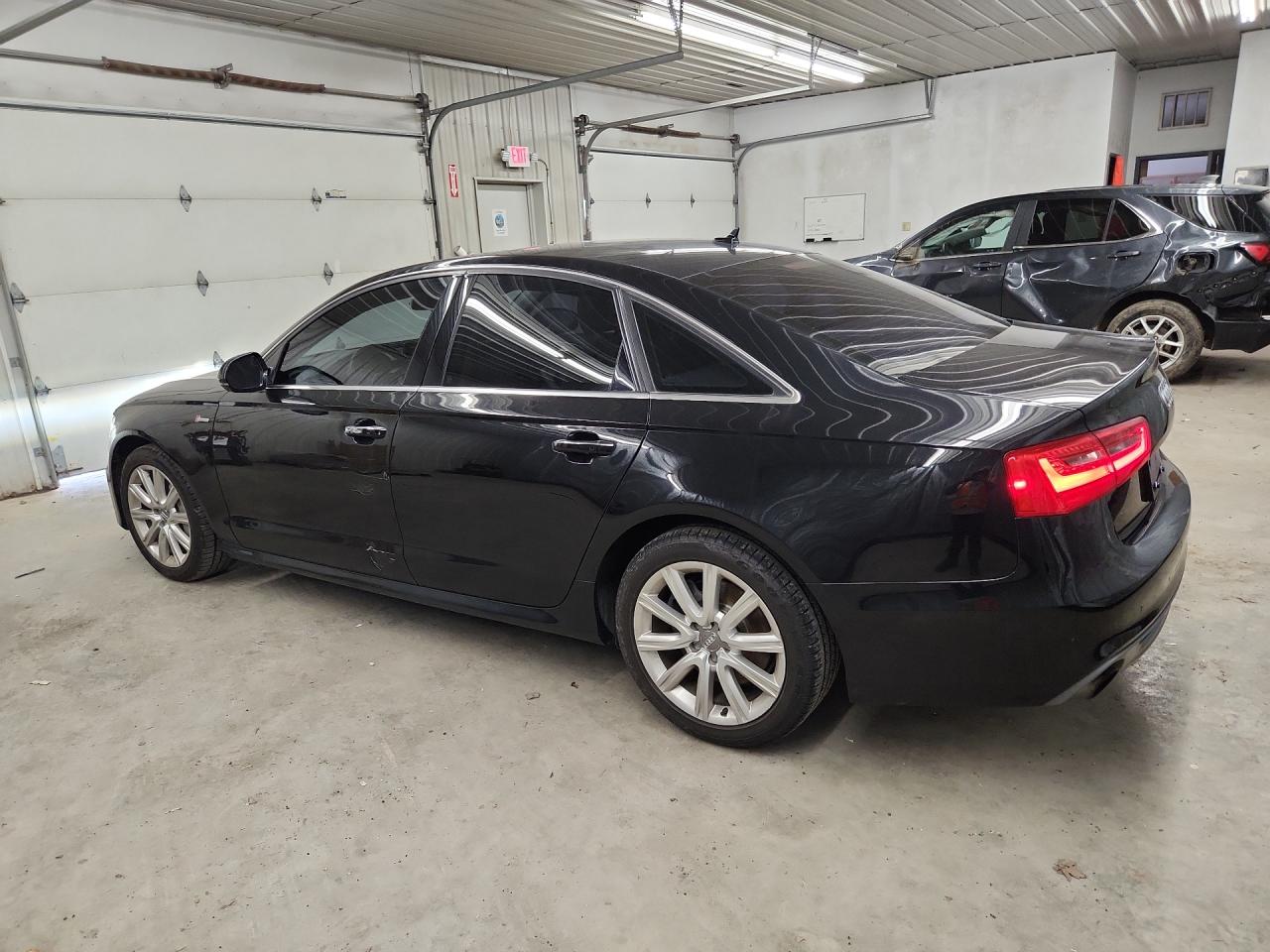 2015 Audi A6 Prestige Black vin: WAUHGAFC3FN020404 Damage: Left Front Door, Dent(S) W/ Paint Dmg, 2 To 3 Inches