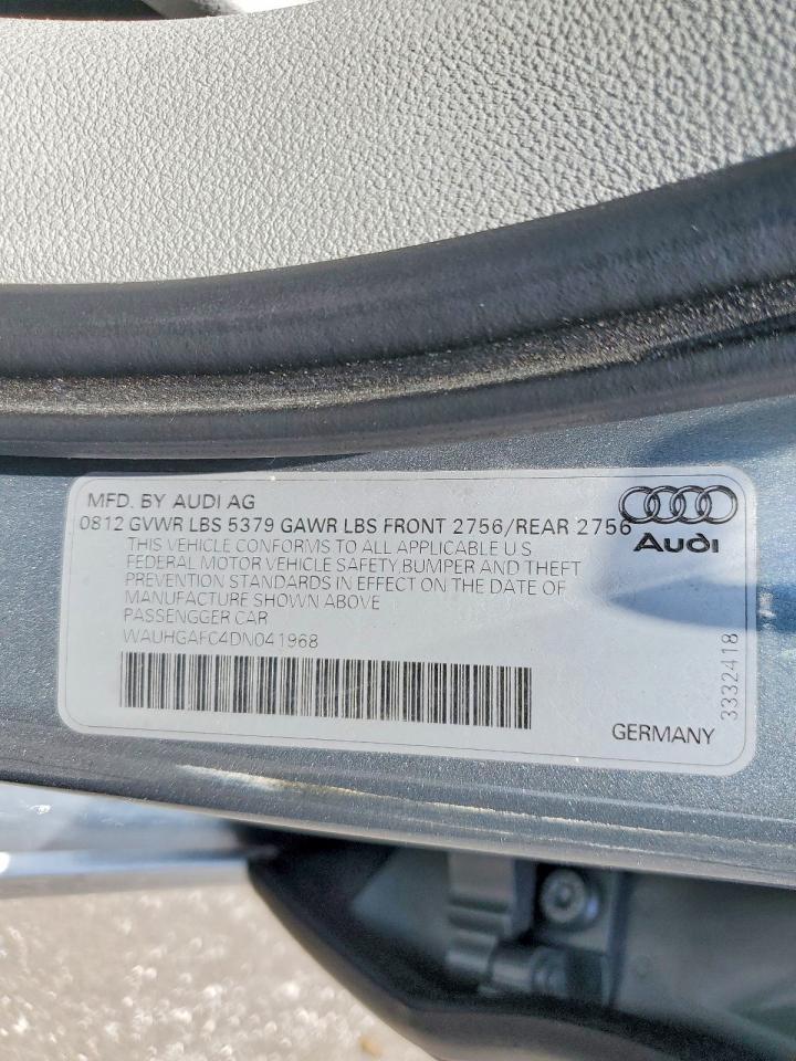 2013 Audi A6 Prestige Silver vin: WAUHGAFC4DN041968