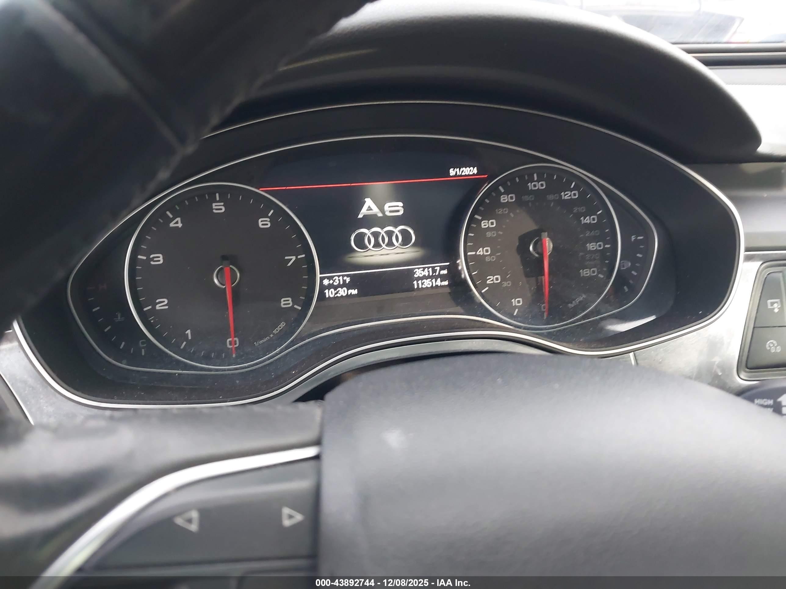 2013 Audi A6 3.0t Premium Gray vin: WAUHGAFC4DN076624
