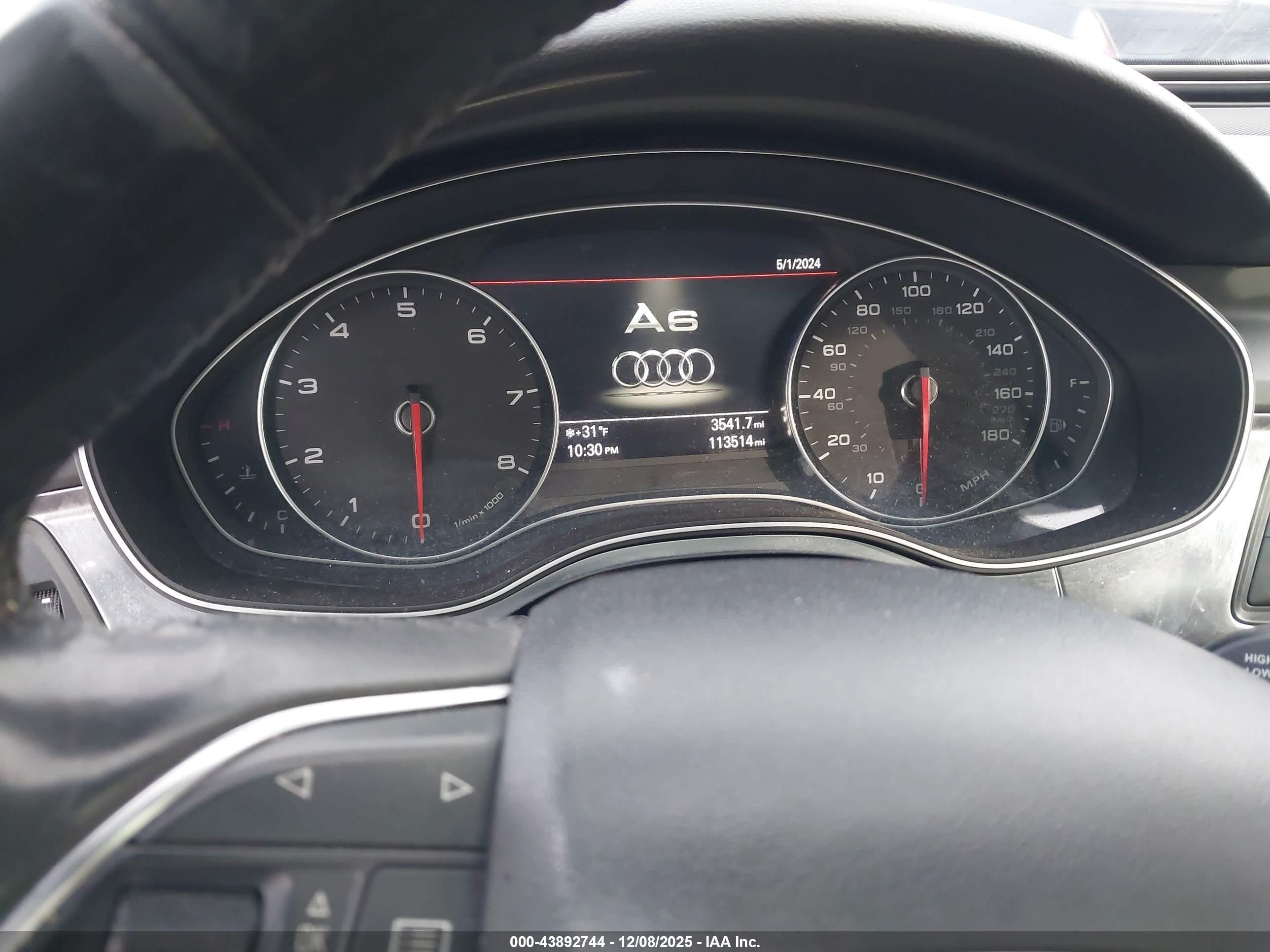 2013 Audi A6 3.0t Premium Gray vin: WAUHGAFC4DN076624