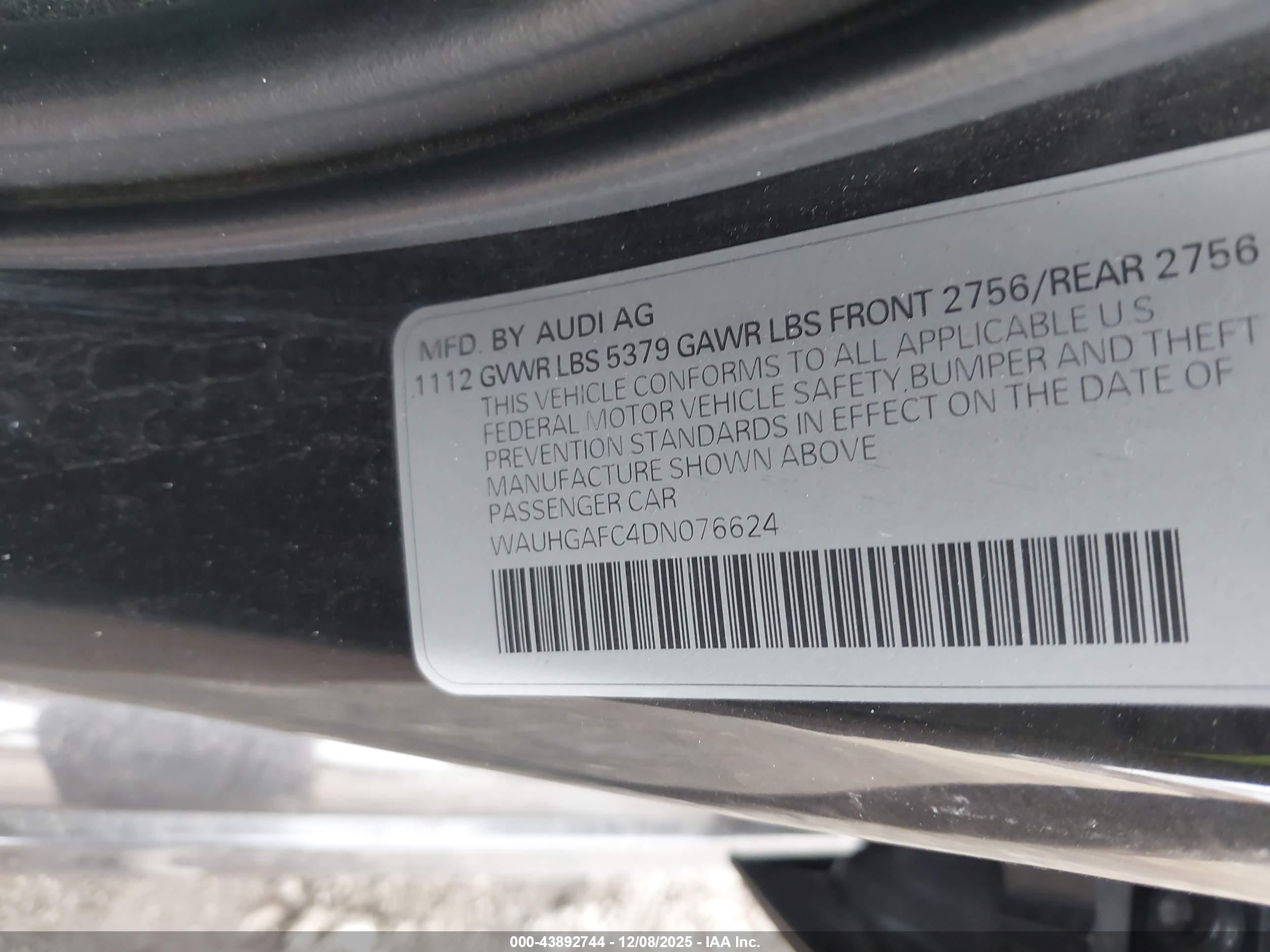 2013 Audi A6 3.0t Premium Gray vin: WAUHGAFC4DN076624