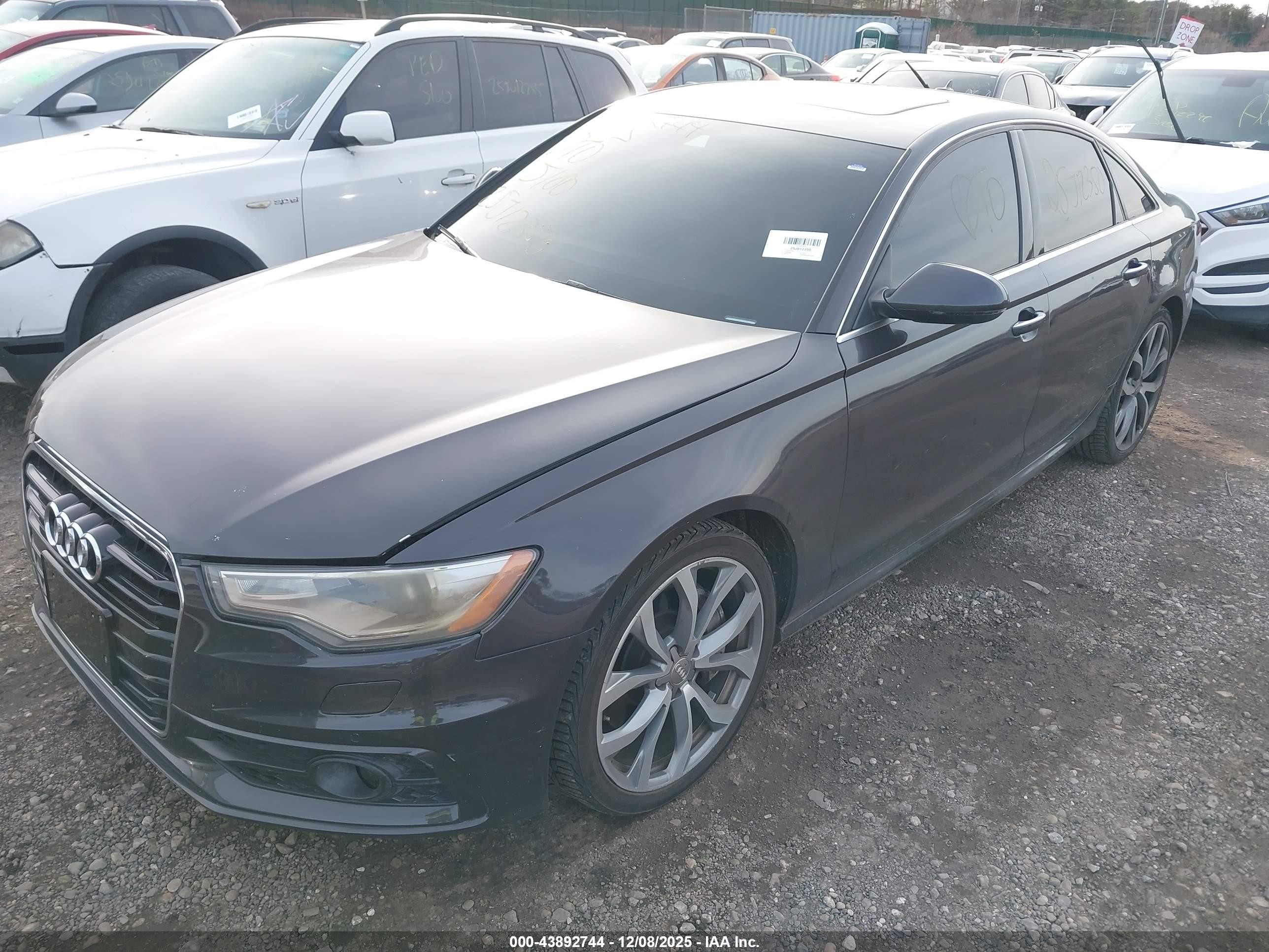 2013 Audi A6 3.0t Premium Gray vin: WAUHGAFC4DN076624