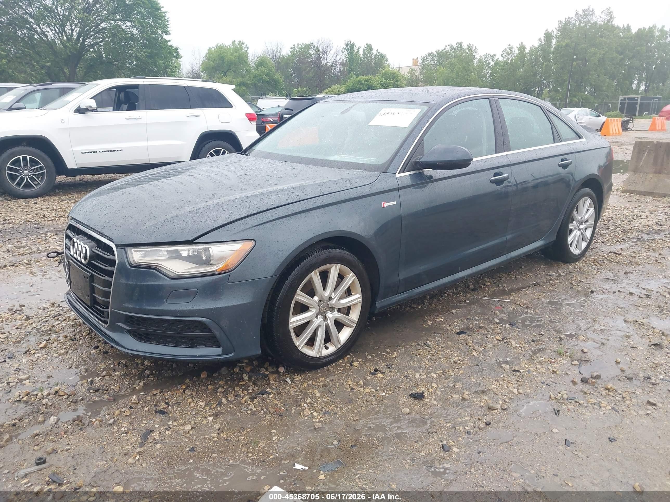2014 Audi A6 3.0t Premium Plus Gray vin: WAUHGAFC4EN145071