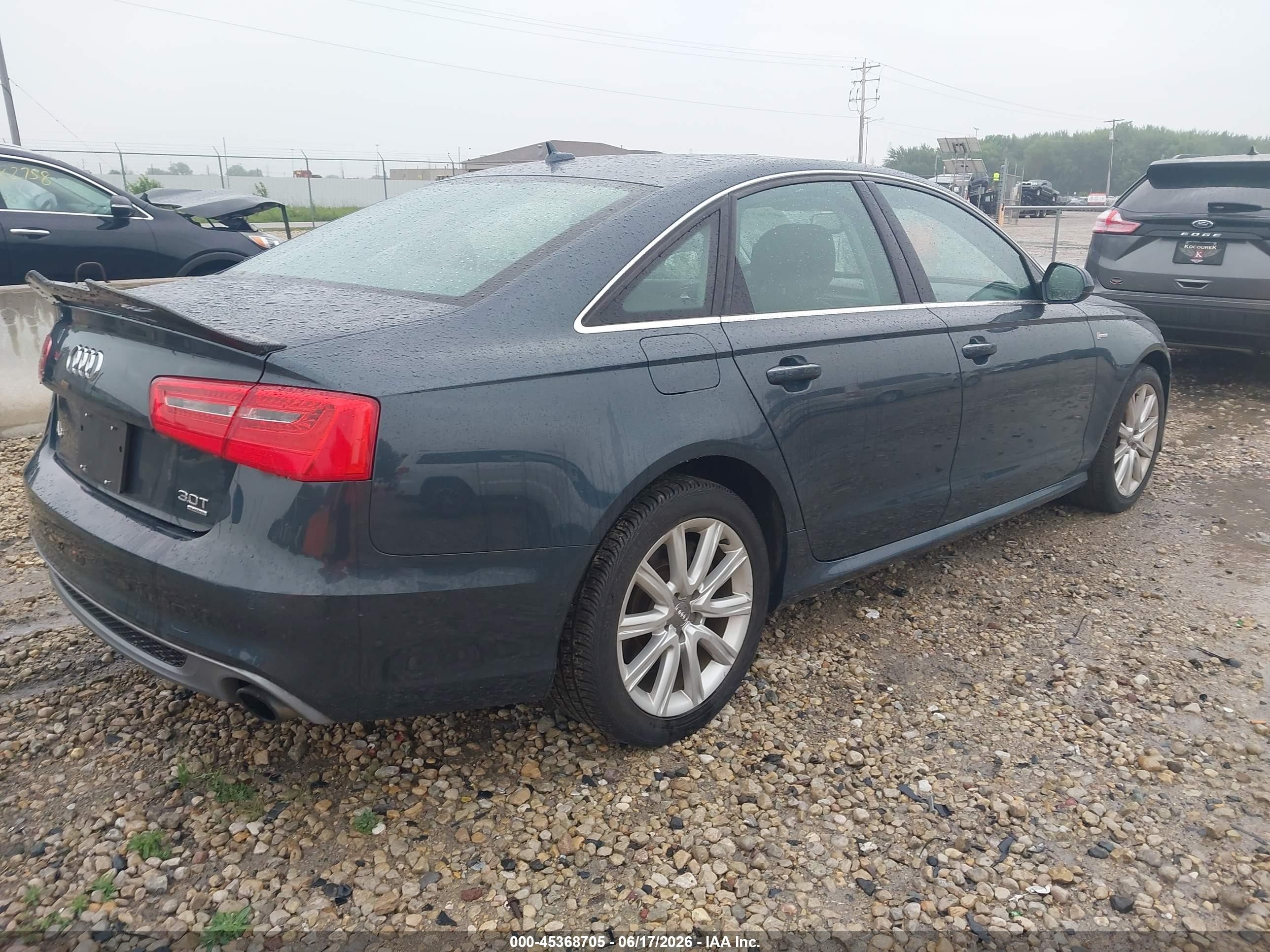 2014 Audi A6 3.0t Premium Plus Gray vin: WAUHGAFC4EN145071